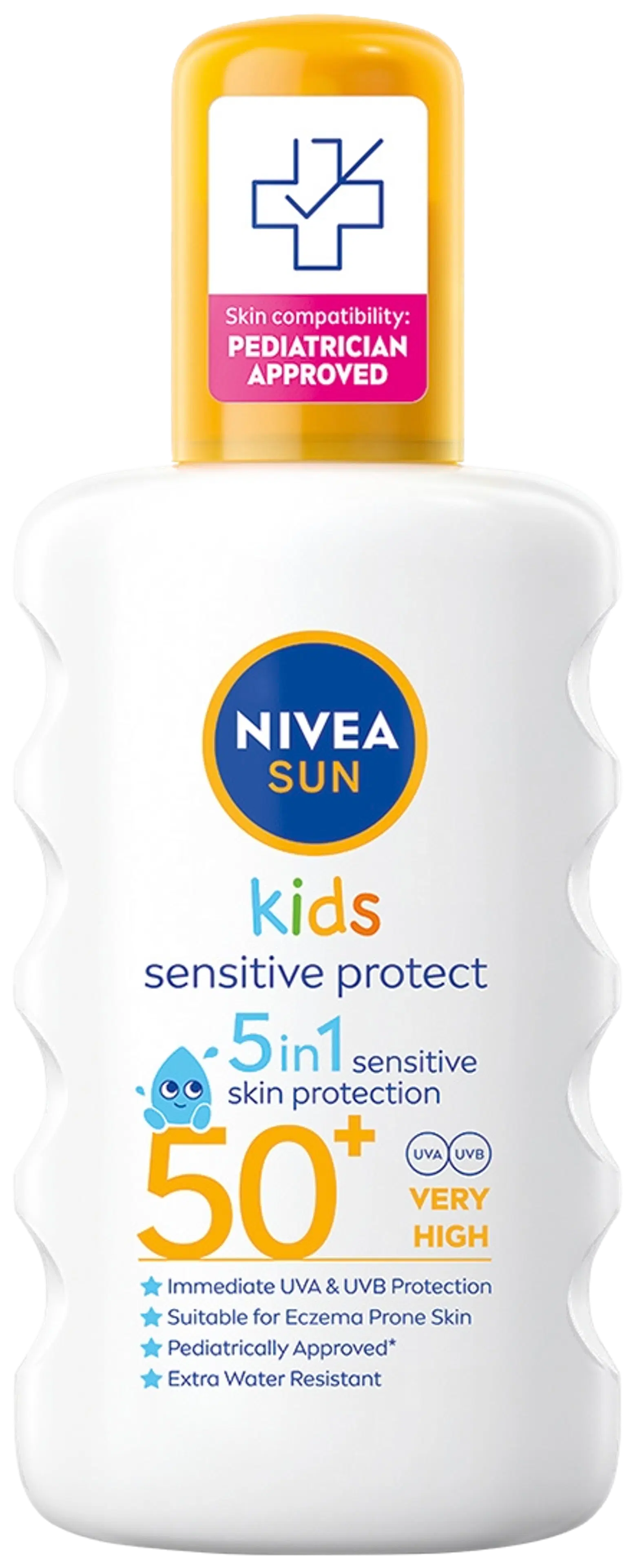 NIVEA SUN 200ml Kids Sensitive Protect Sun Spray SK50+ -aurinkosuojasuihke
