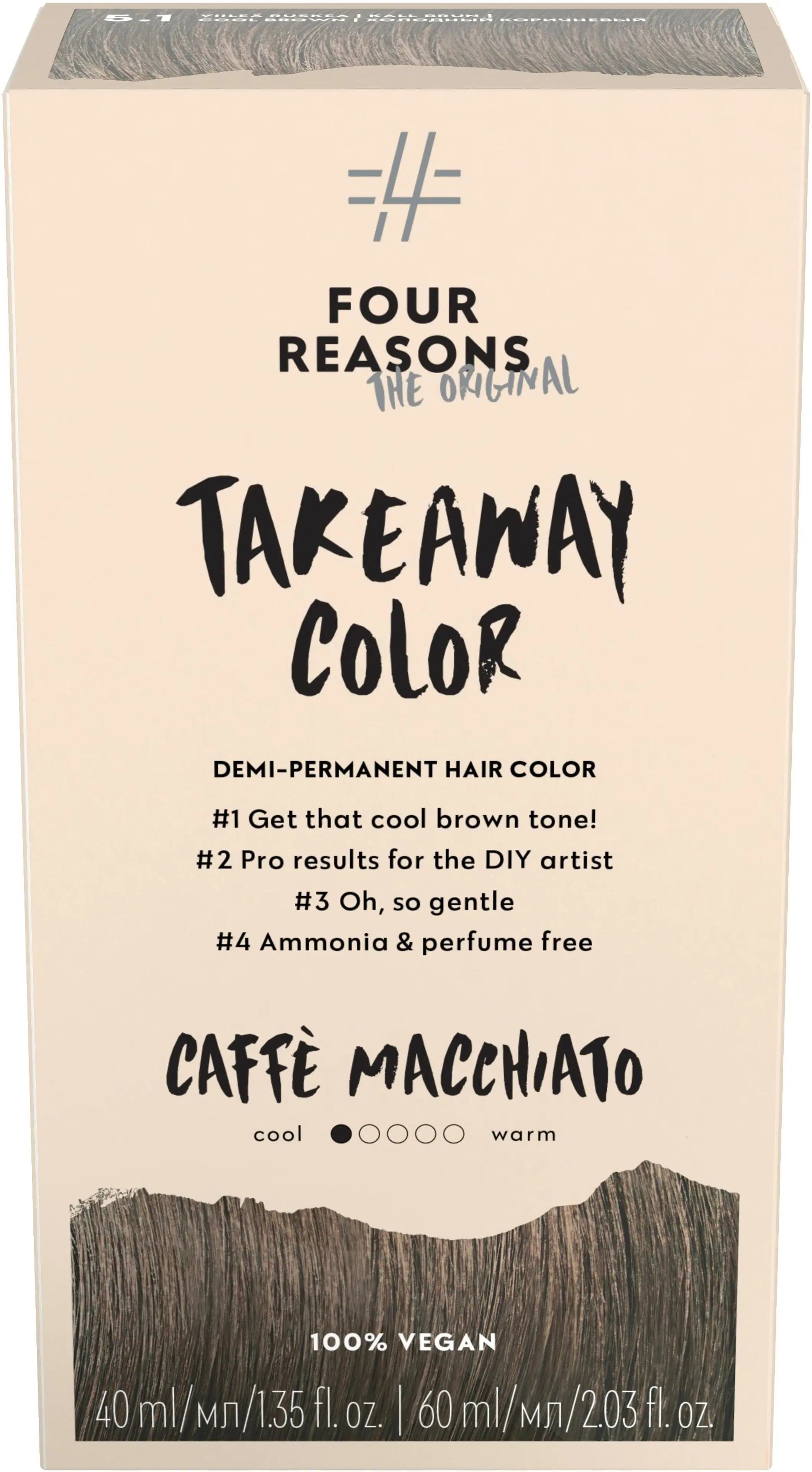 Four Reasons Original Takeaway Color 5.1 Caffè Macchiato kestosävyte