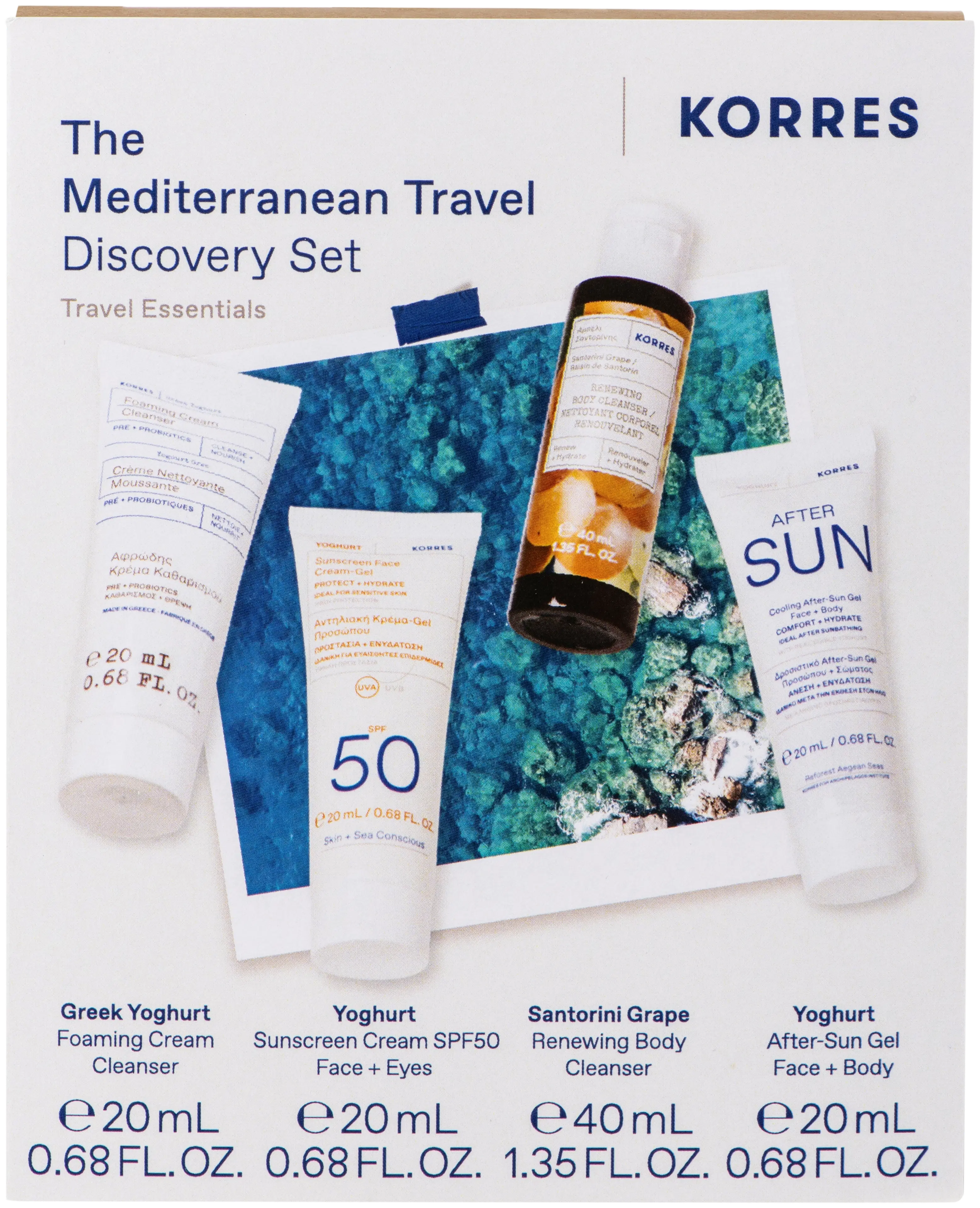 KORRES Summer Travel Essentials Set ihonhoitopakkaus