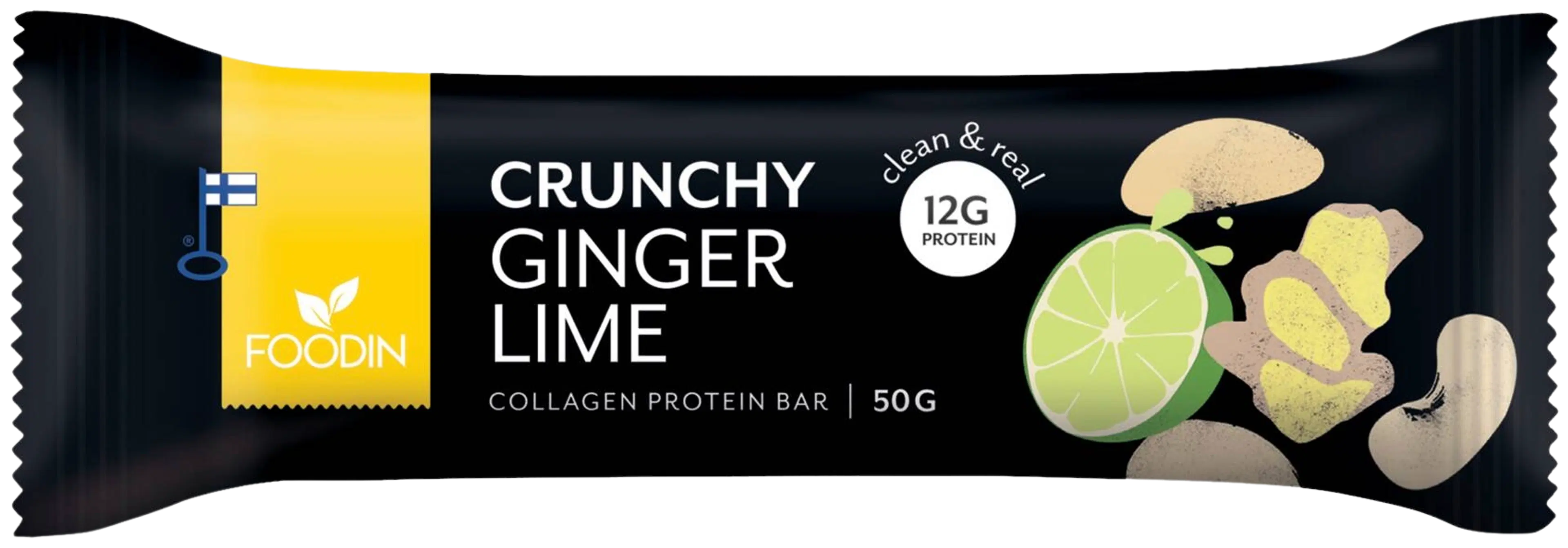Foodin Collagen protein bar Ginger Lime 50g