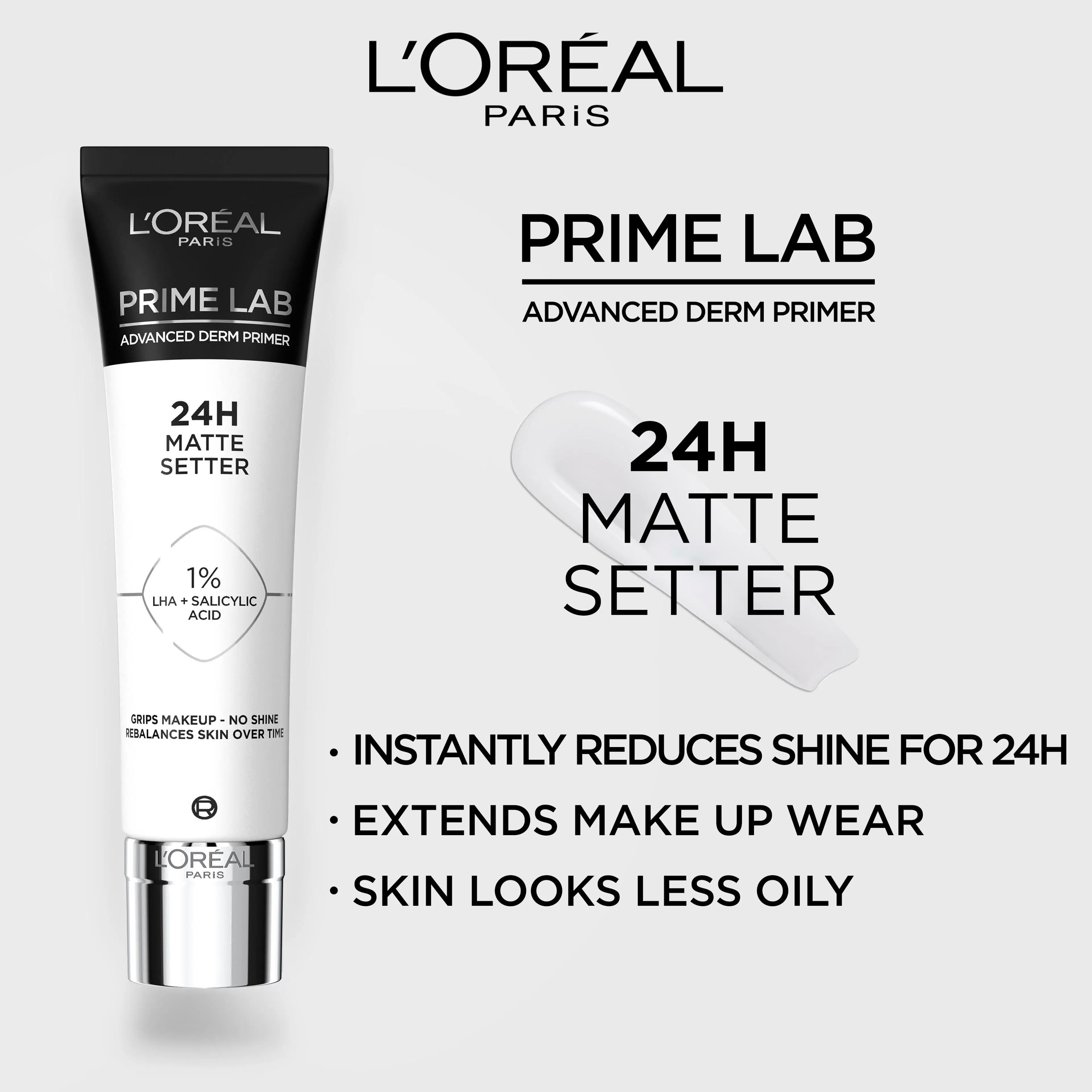 L'Oréal Paris Prime Lab Advanced Derm Primer 24H Matte Setter pohjustusvoide 30ml