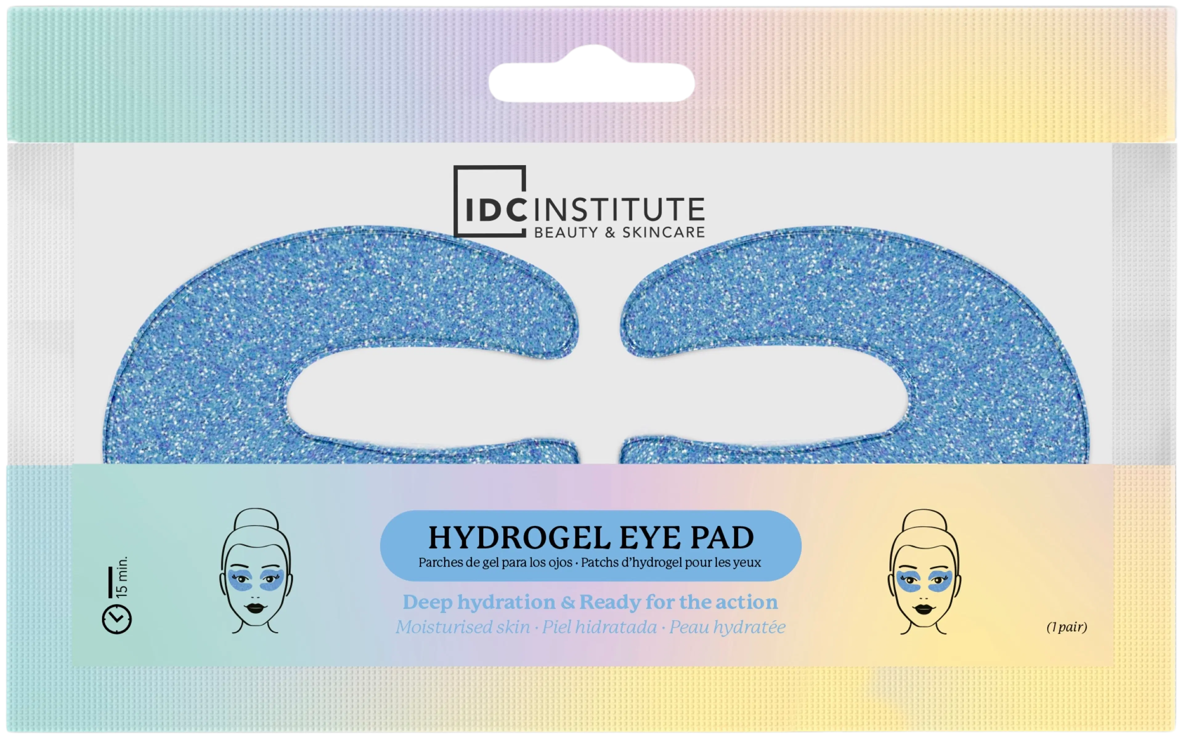 IDC Institute Glitter silmänympäryslaput Blue 1 pari