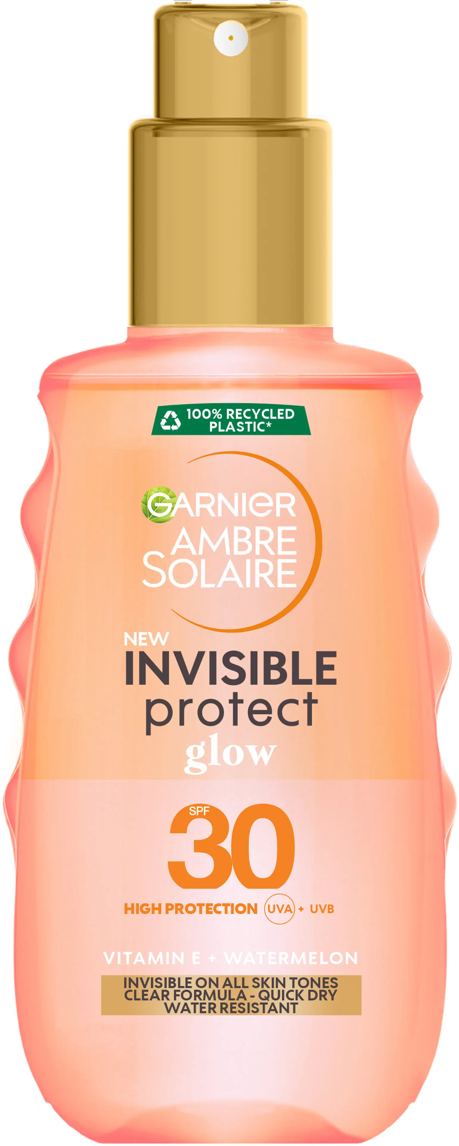 Garnier Ambre Solaire Invisible Protect Glow aurinkosuojasuihke SK30 150 ml