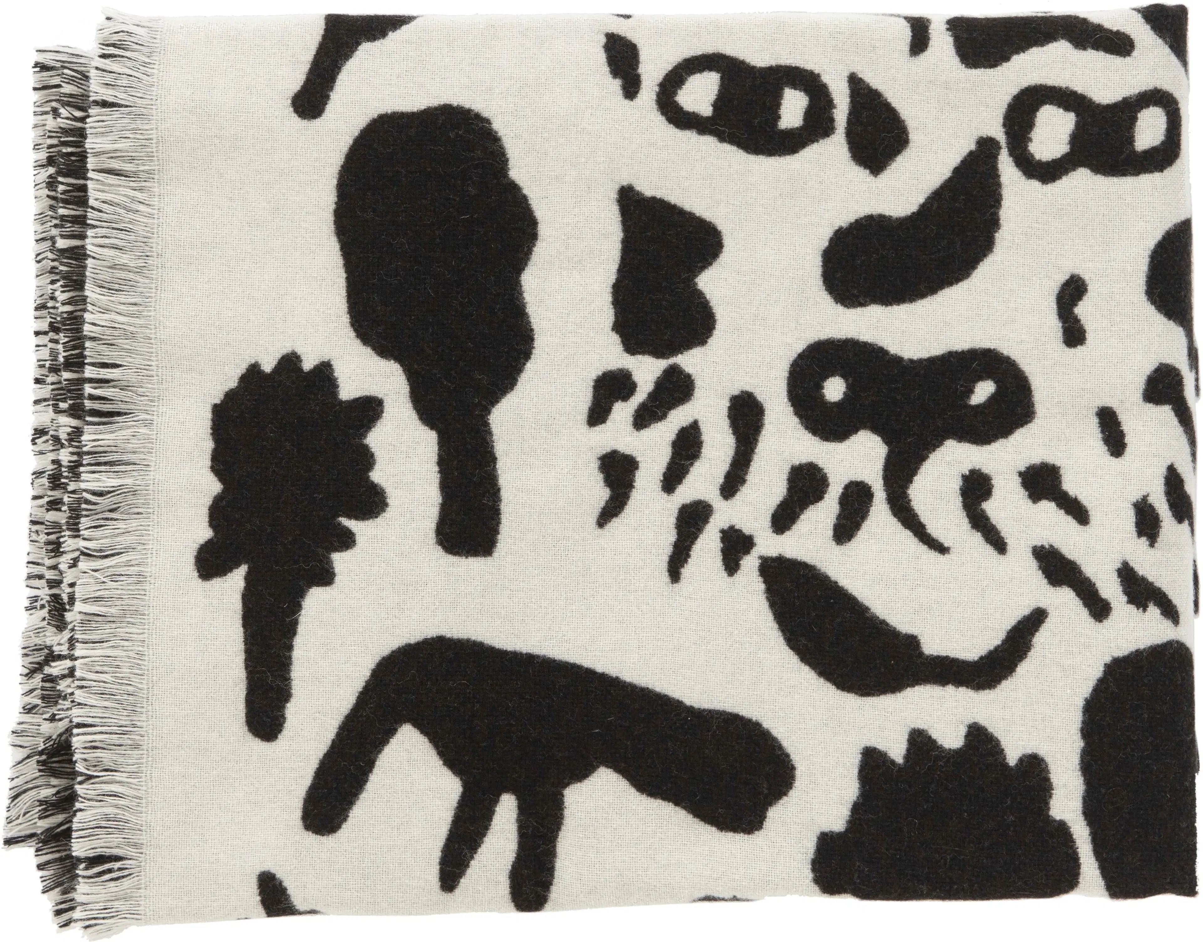 Iittala Oiva Toikka kokoelma Gepardi huopa 180x130cm musta/valkoinen