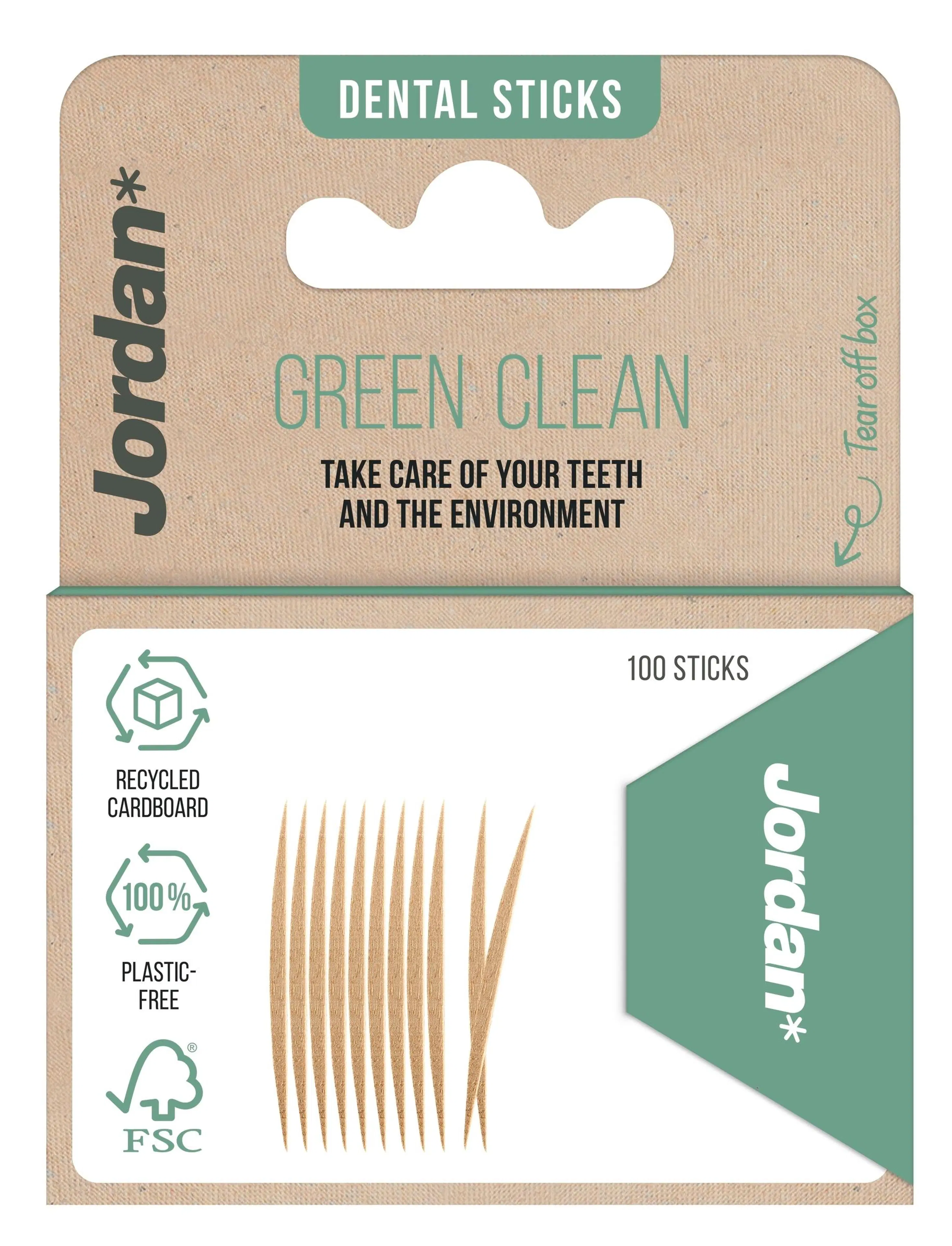 Jordan Green Clean Toothpicks puiset hammastikut 100kpl