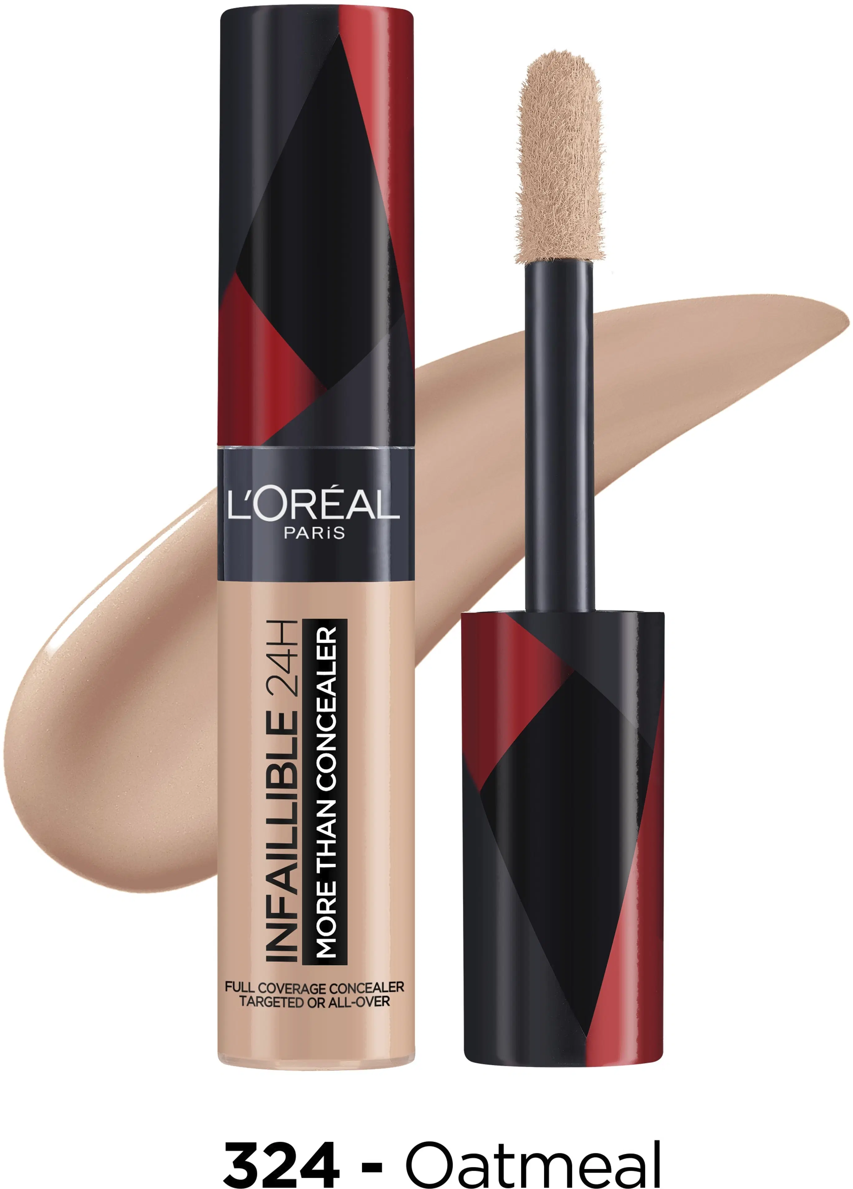 L'Oréal Paris Infaillible More Than Concealer peitevoide 324 Oatmeal 11ml