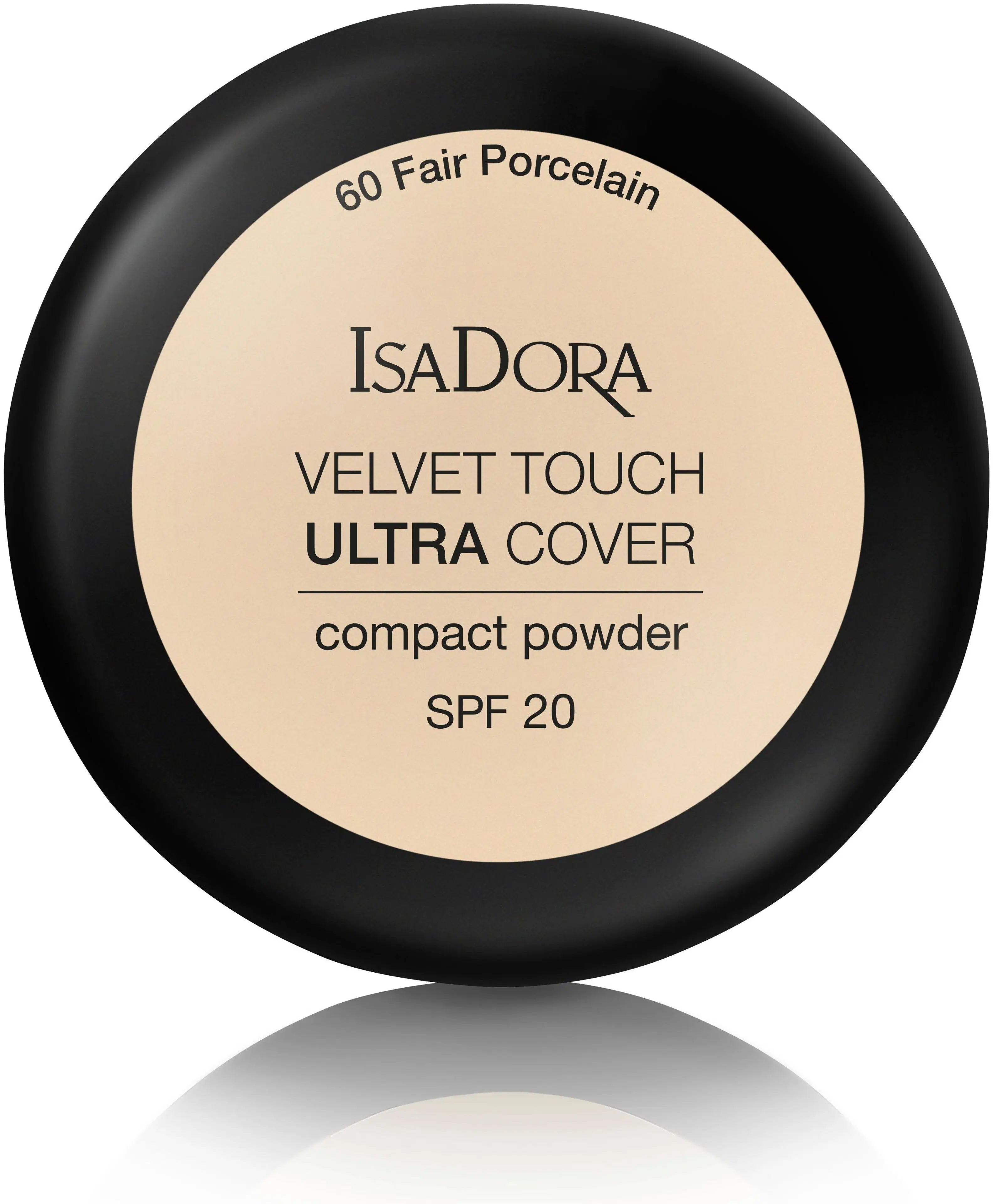 IsaDora Velvet Touch Ultra Cover Compact Powder 7,5g kivipuuteri Fair Porcelain