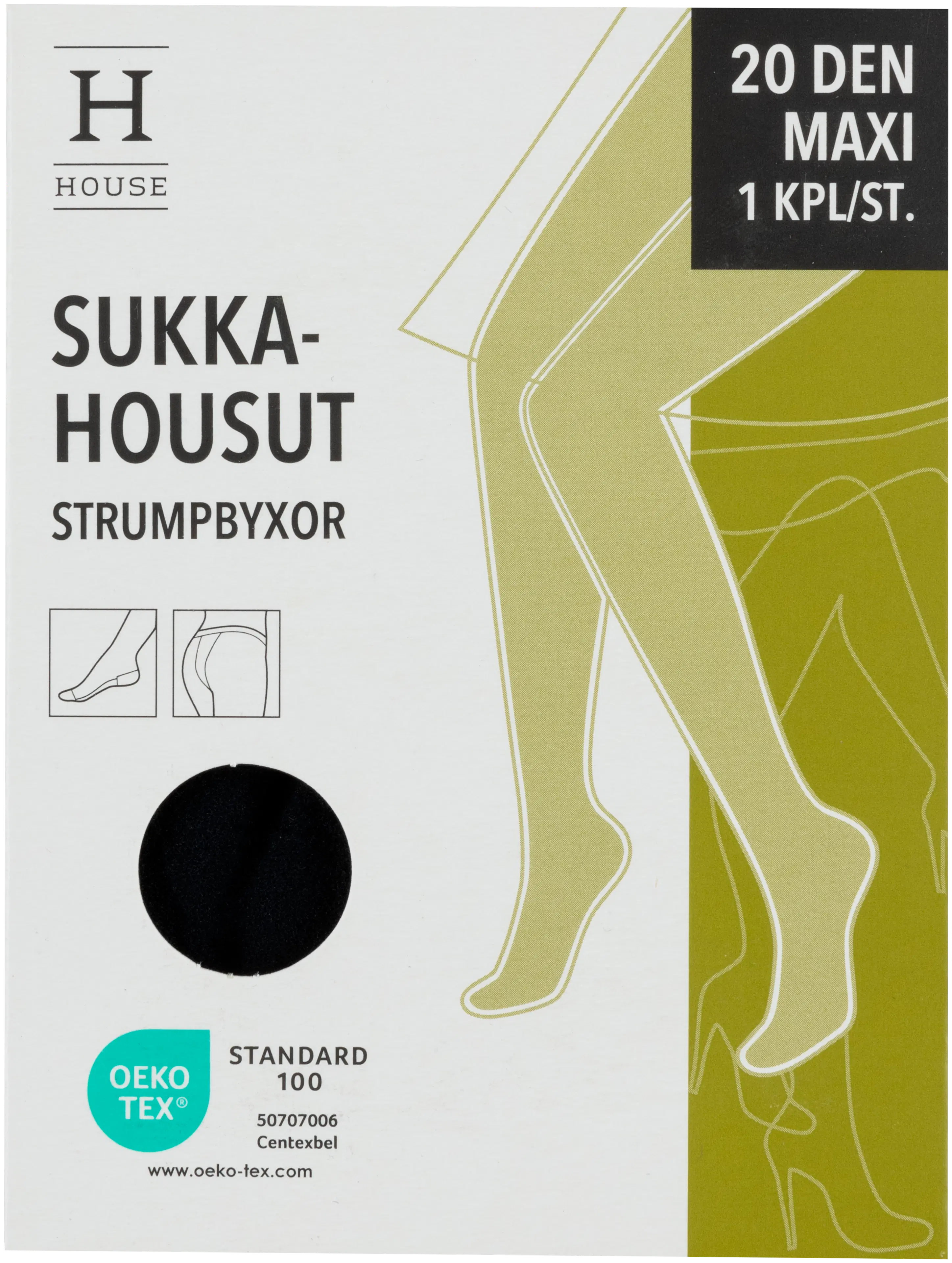 House naisten sukkahousut maxi 20 den SH20X1MHR, Plus-koko