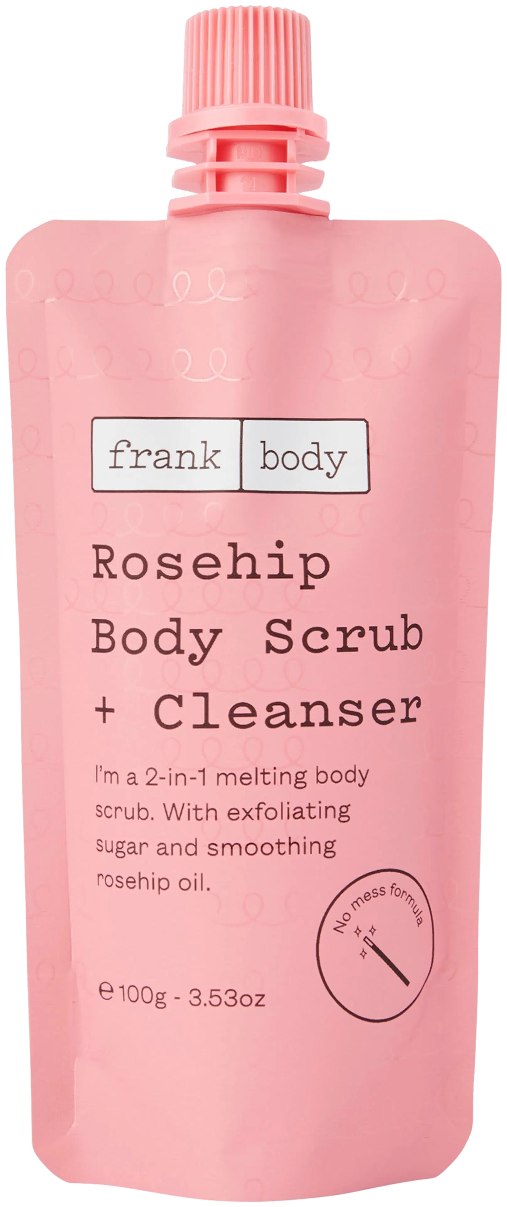 Frank Body Rosehip Body Scrub + Cleanser varatalokuorinta 100g