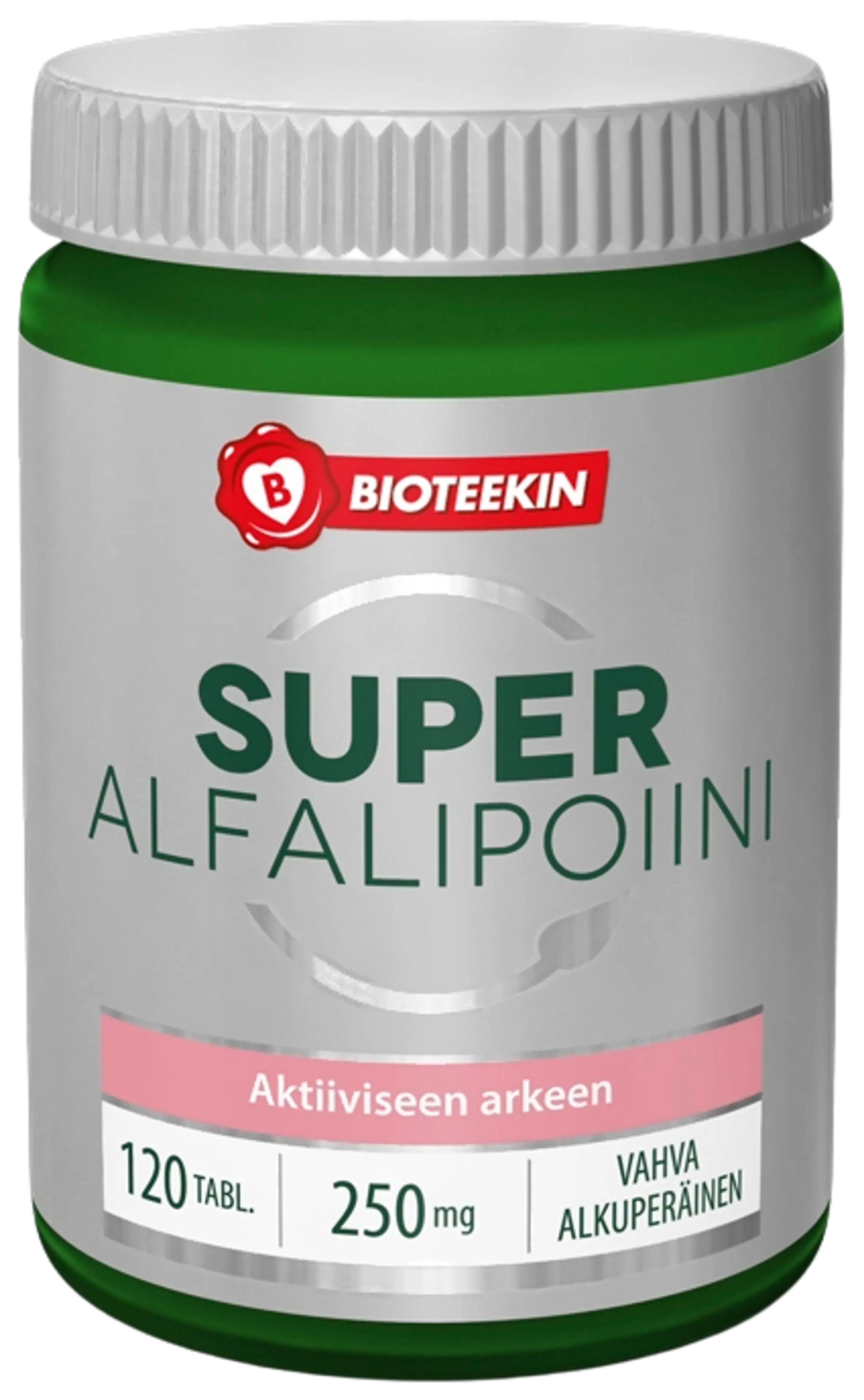 Bioteekin Super Alfalipoiini Vahva 250 mg antioksidantti 120 tabl.