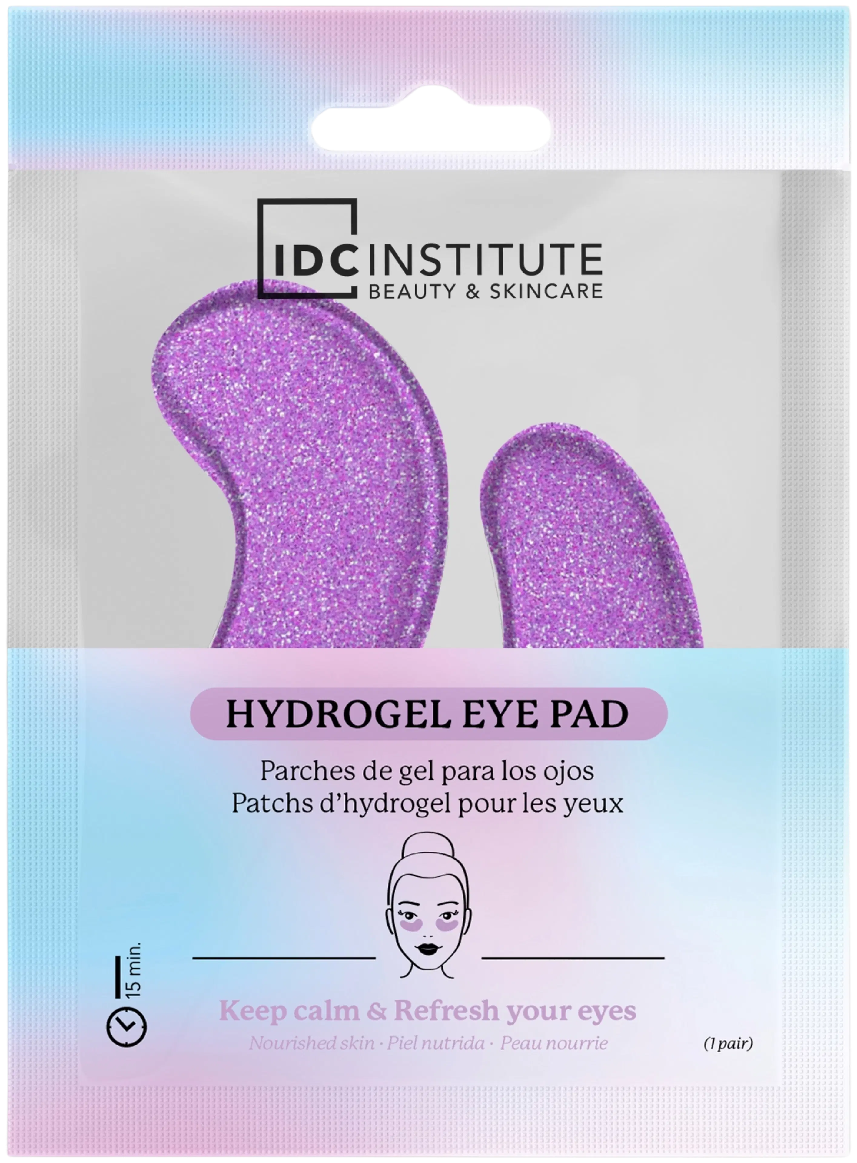 IDC Institute Glitter silmänaluslaput Purple 1 pari
