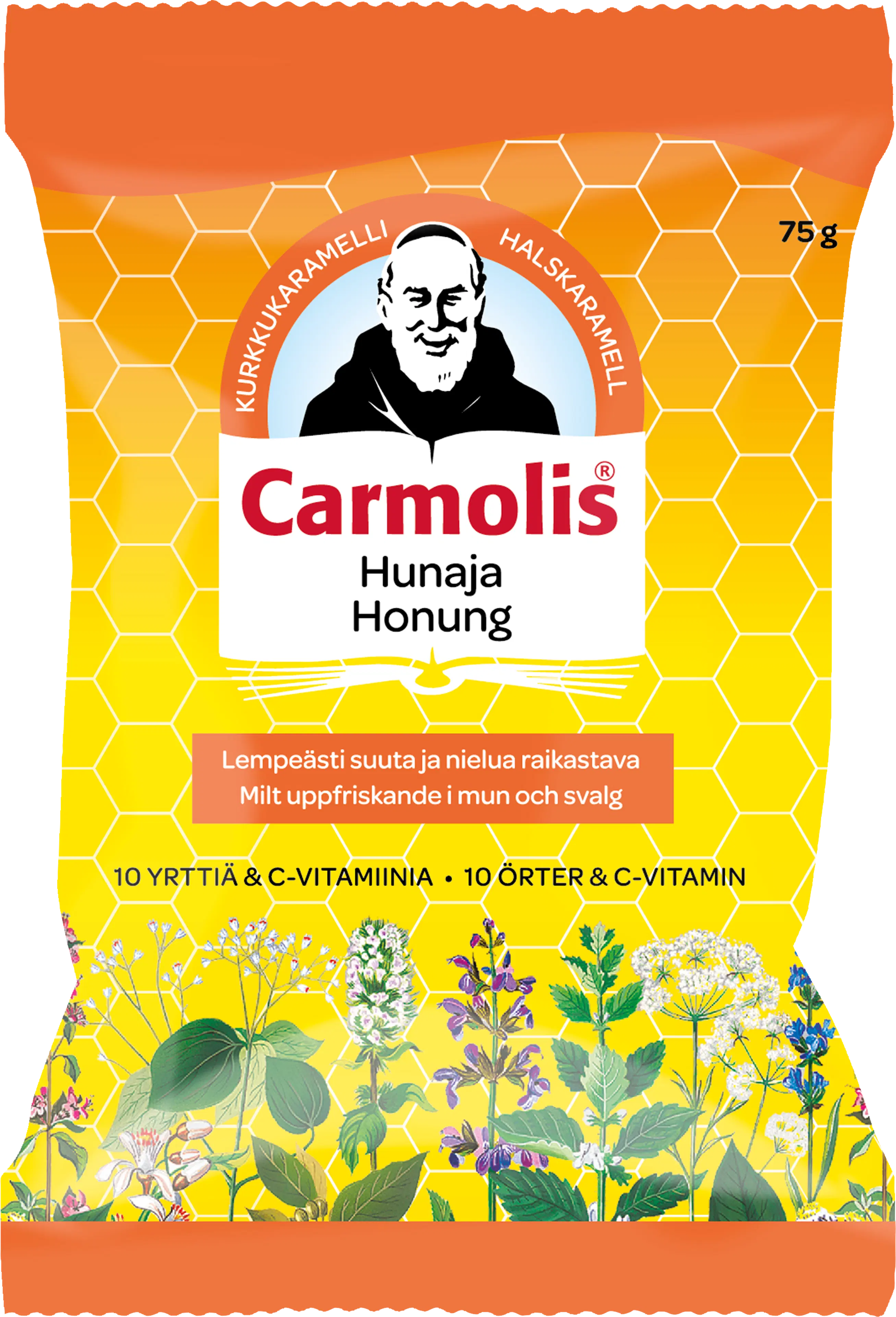 bertil´s health Carmolis hunajainen yrttikaramelli 75 g