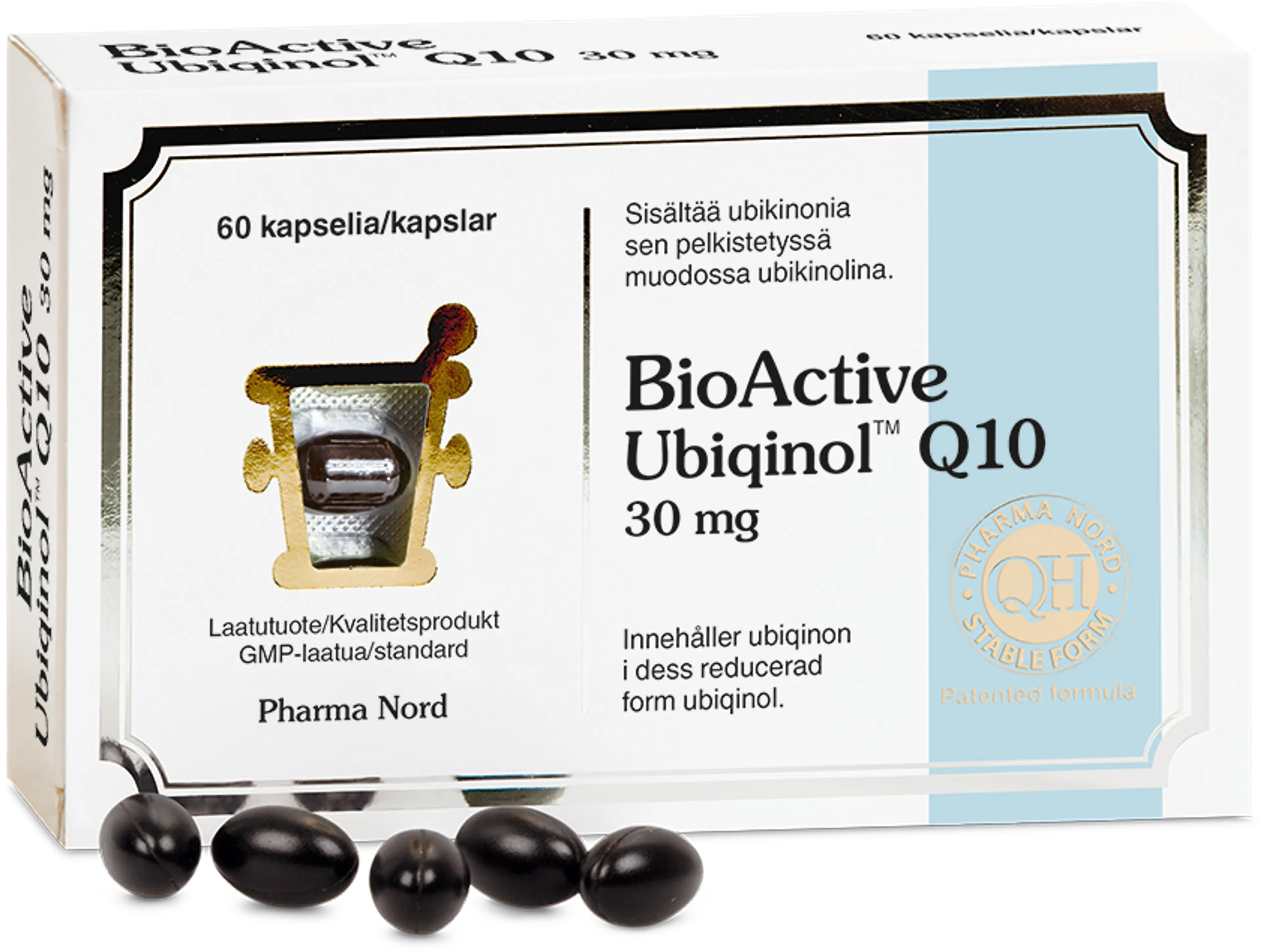 BioActive Ubiqinol™ Q10 30 mg ravintolisä 60 kaps.