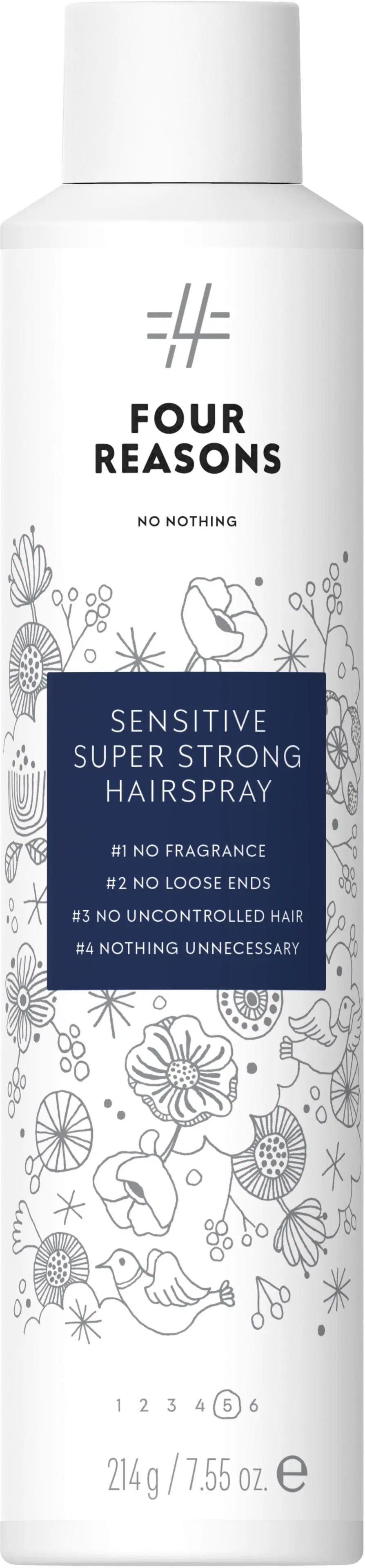 Four Reasons No nothing Sensitive Super Strong Hairspray viimeistelysuihke 300 ml