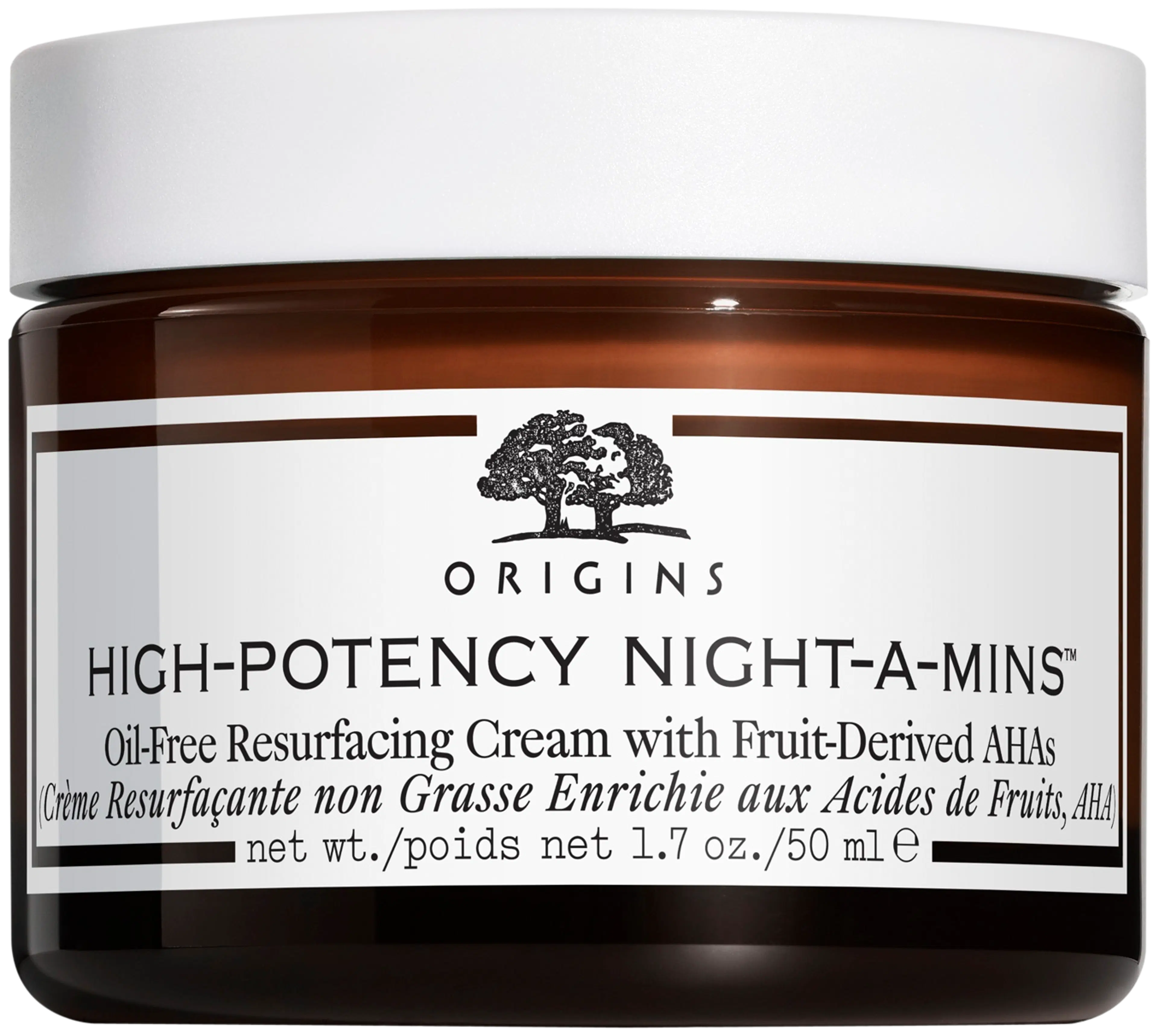 Origins High-Potency Night-A-Mins™ Oil-Free Resurfacing Cream with Fruit Derived AHA's 2-in-1 yövoide 50 ml