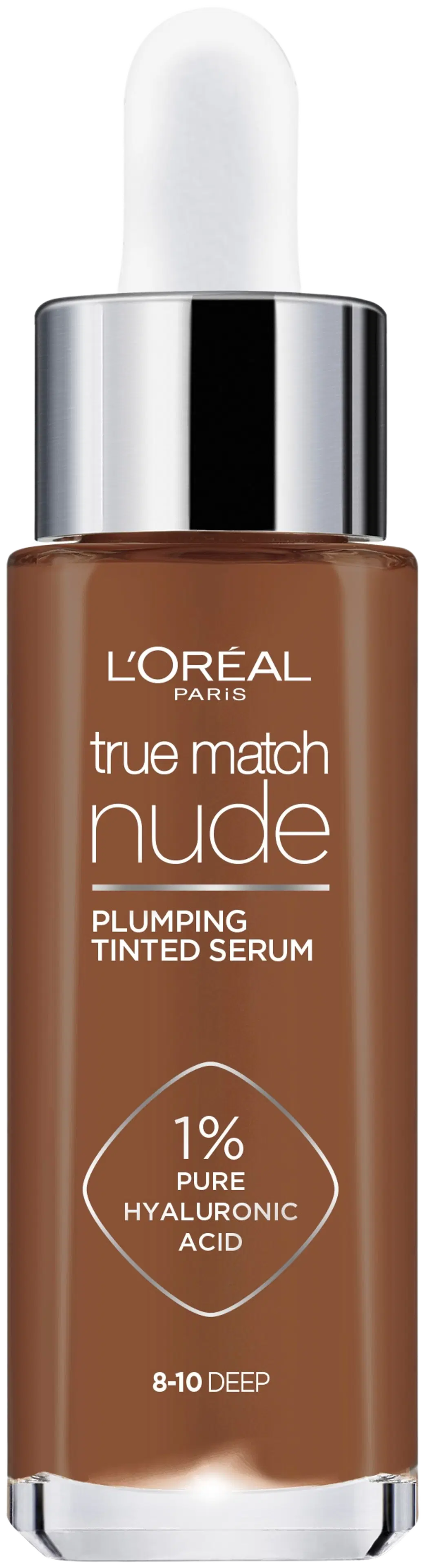 L'Oréal Paris True Match Nude Plumping Tinted Serum Deep 8-10 meikkivoide 30ml