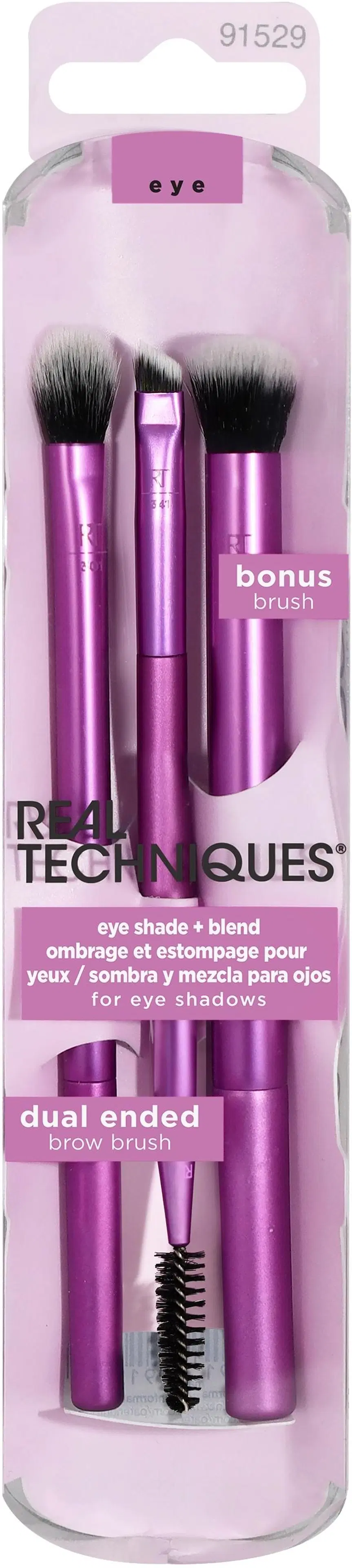 Real Techniques Eye Shade + Blend - luomivärisivellintrio