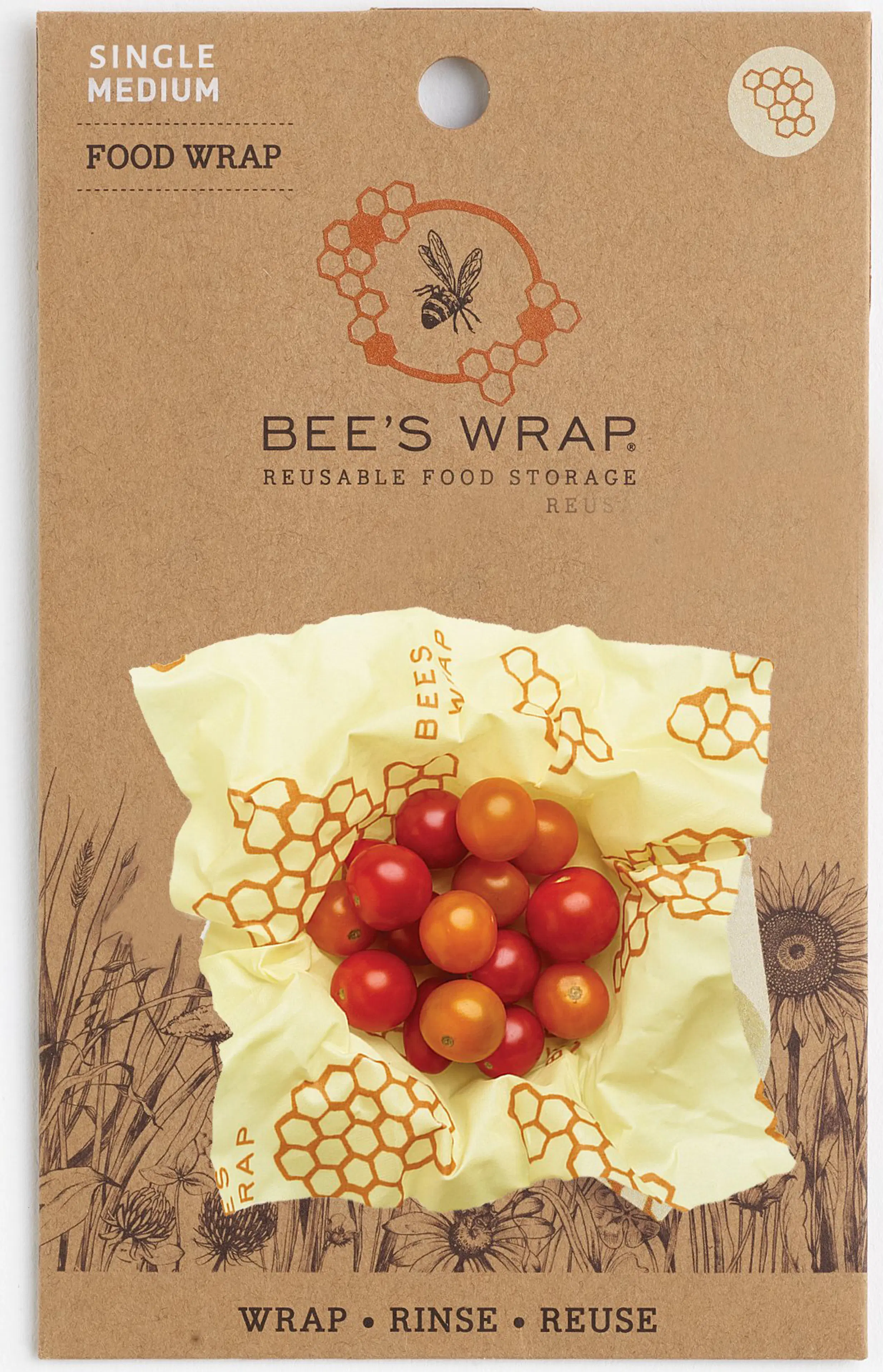 Bee's Wrap mehiläisvaha ruokakääre, 1 kpl (M) Honeycomb