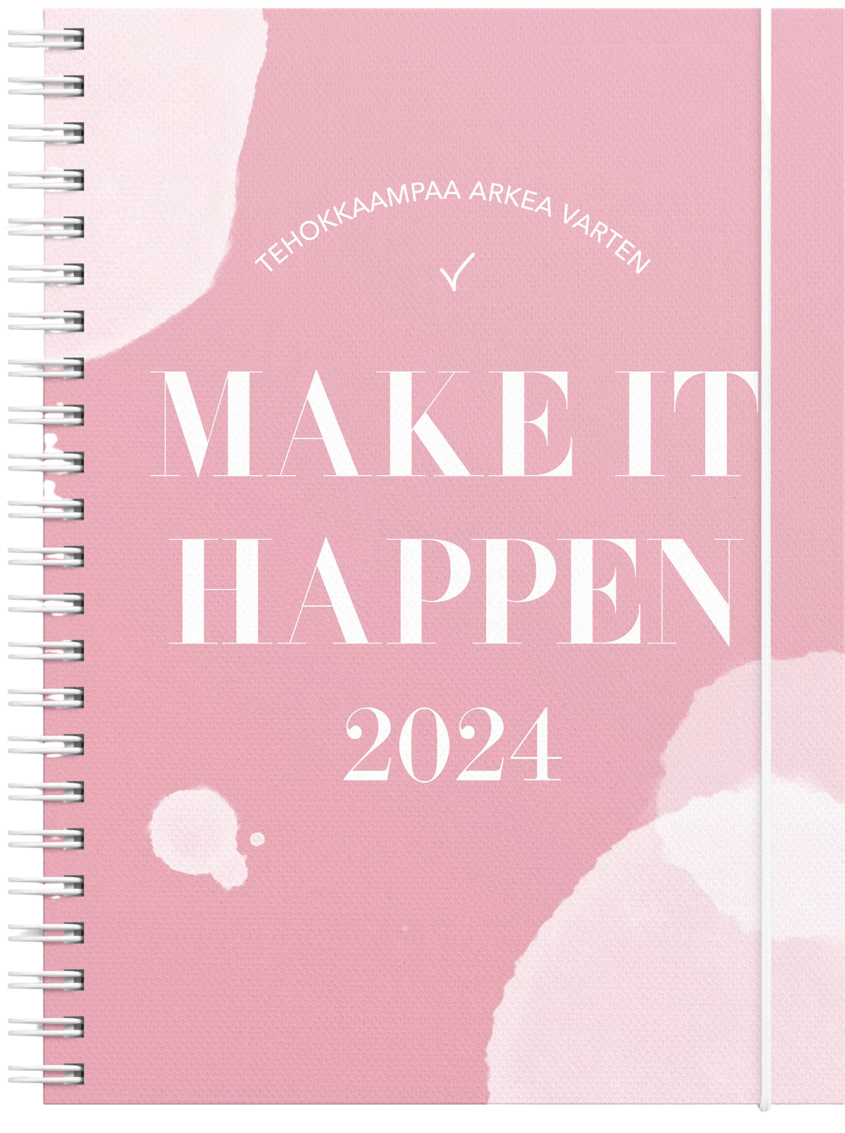 Burde kalenteri 2024 Make It Happen roosa