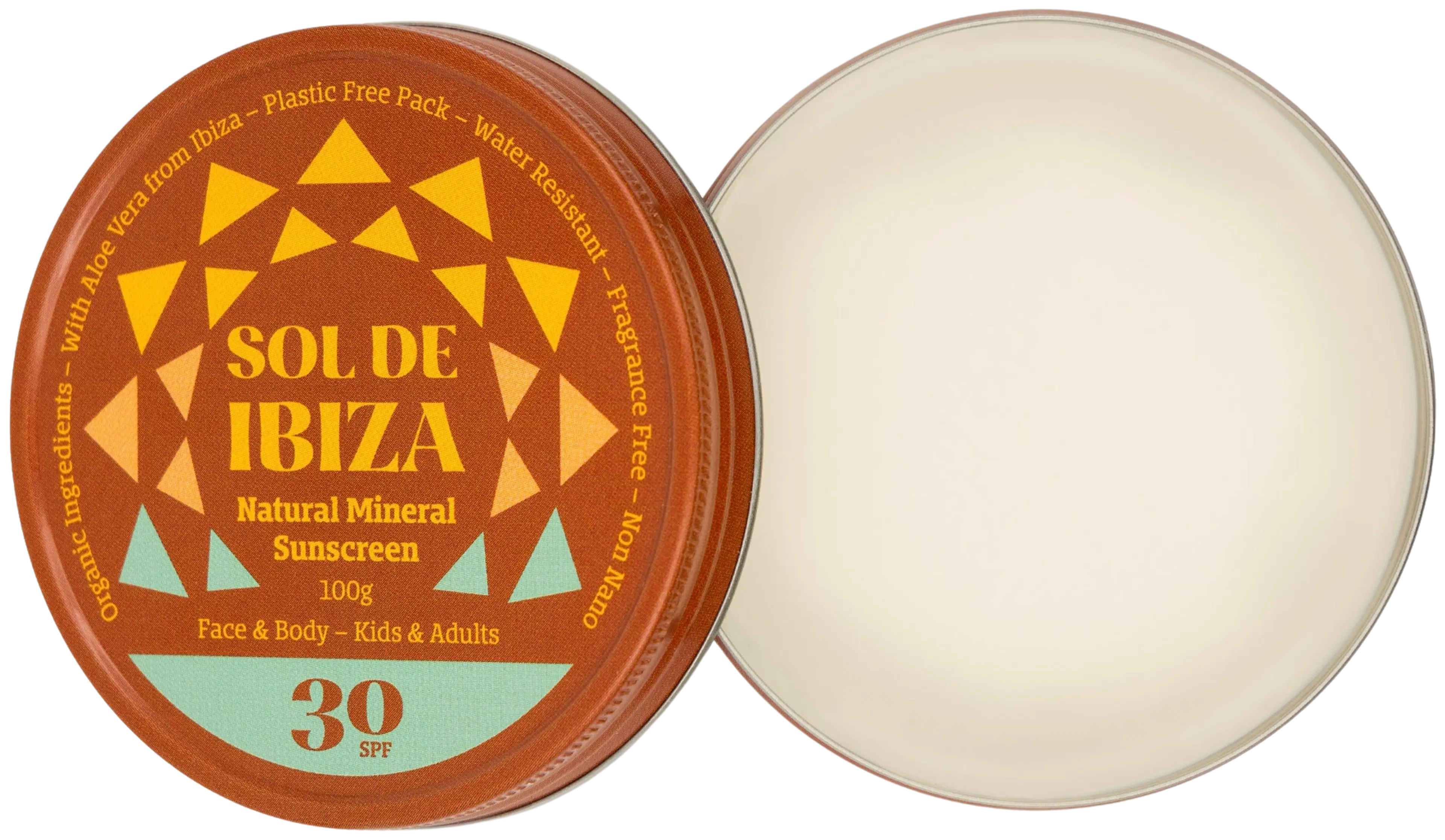 Sol De Ibiza Mineral Sunscreen SPF30 mineraaliaurinkosuojavoide 100 ml