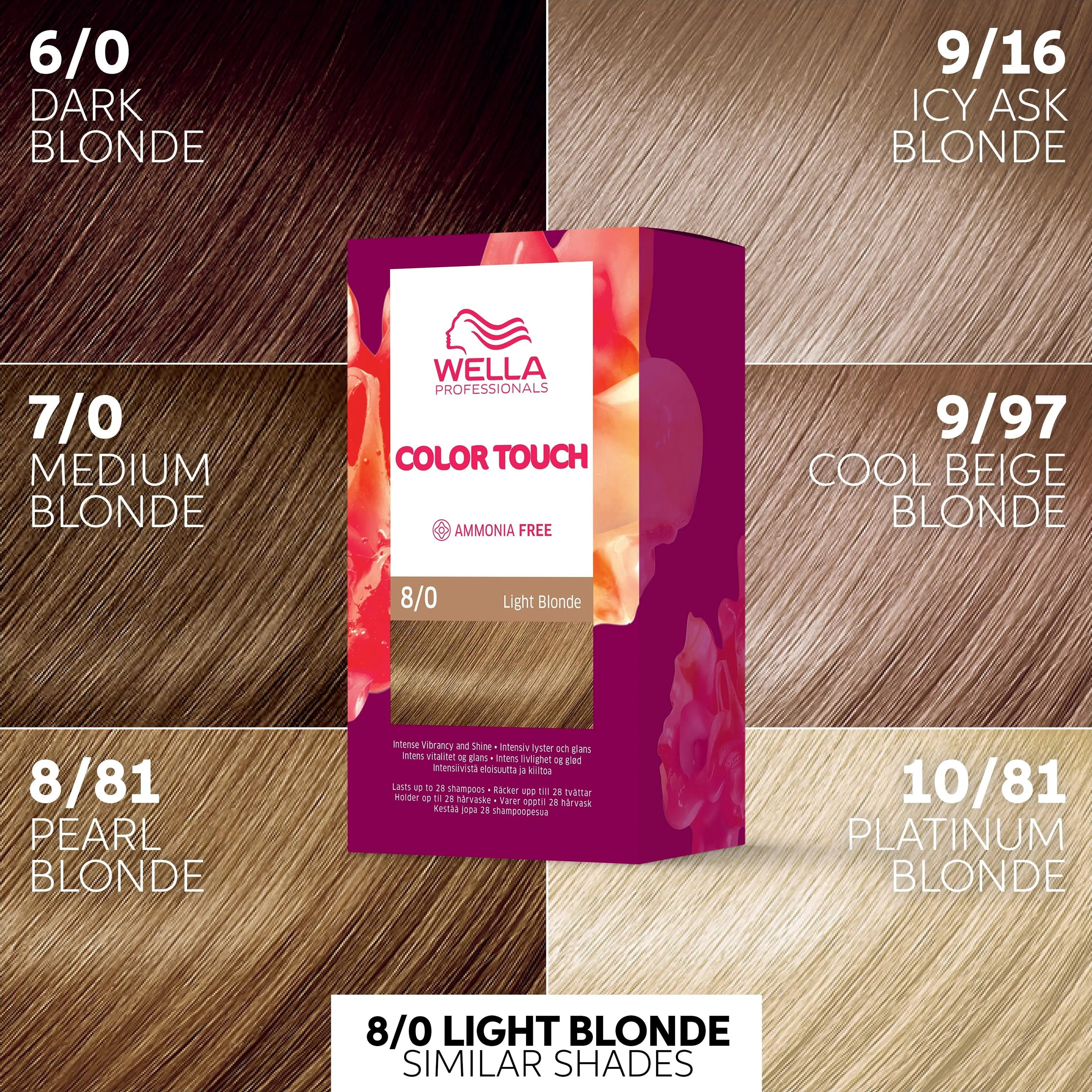 Wella Professionals Color Touch Pure Naturals Light Blonde 8/0 kotiväri 130 ml
