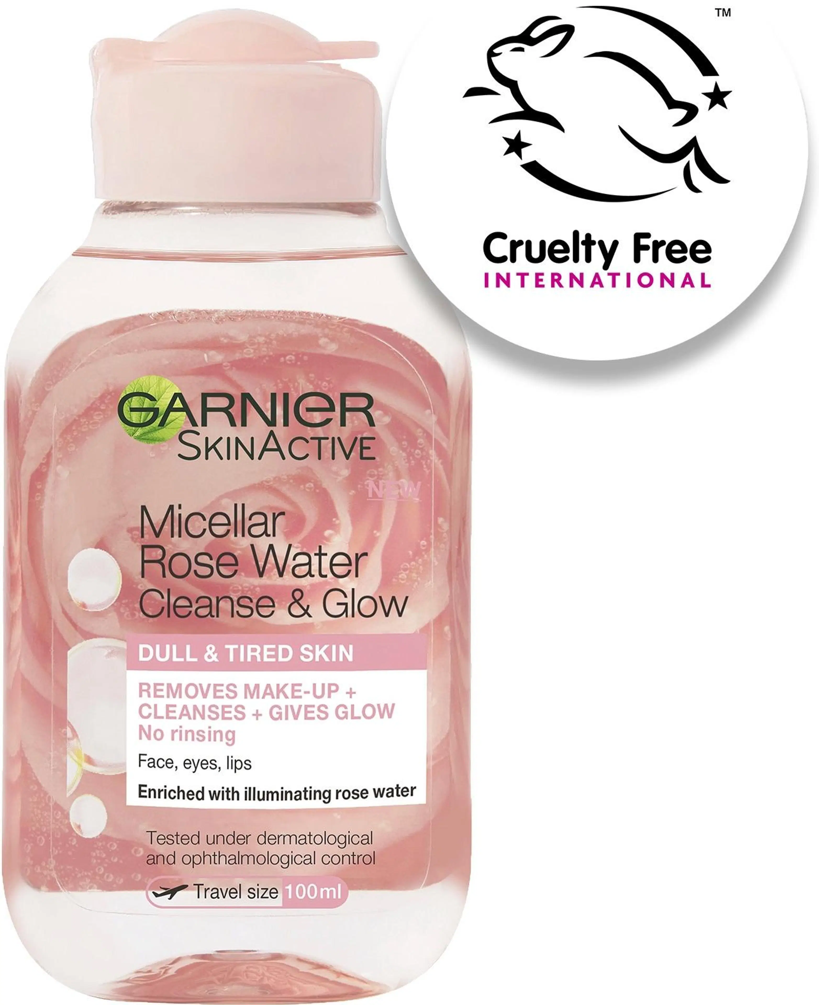 Garnier Skin Active Micellar Rose Water Cleanse & Glow puhdistusvesi 100ml
