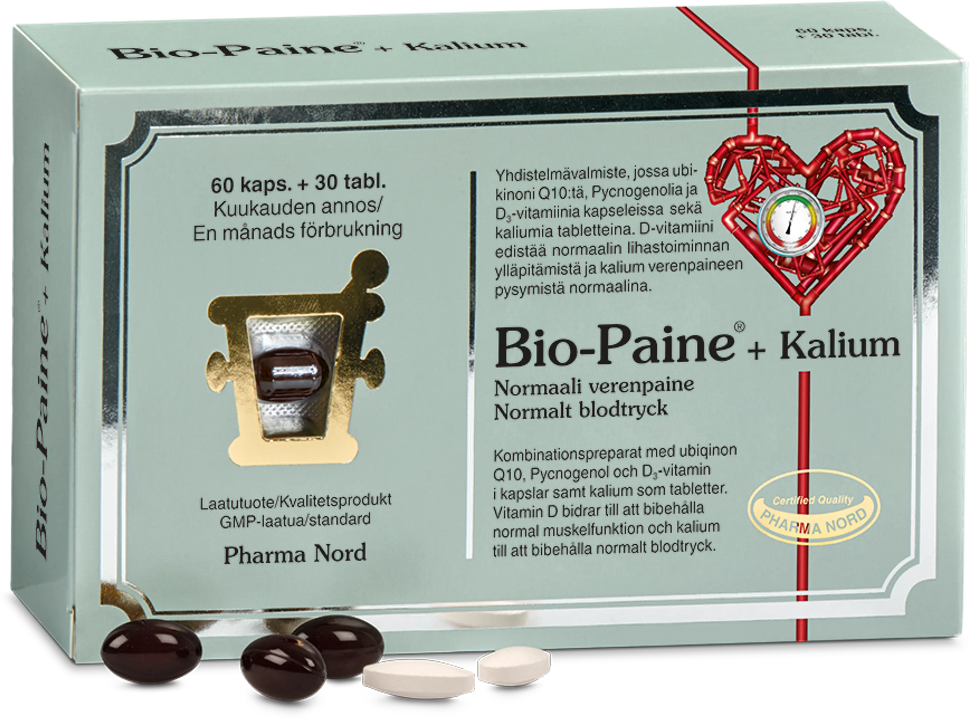 Bio-Paine®+ Kalium ravintolisä 60 kaps. + 30 tabl.