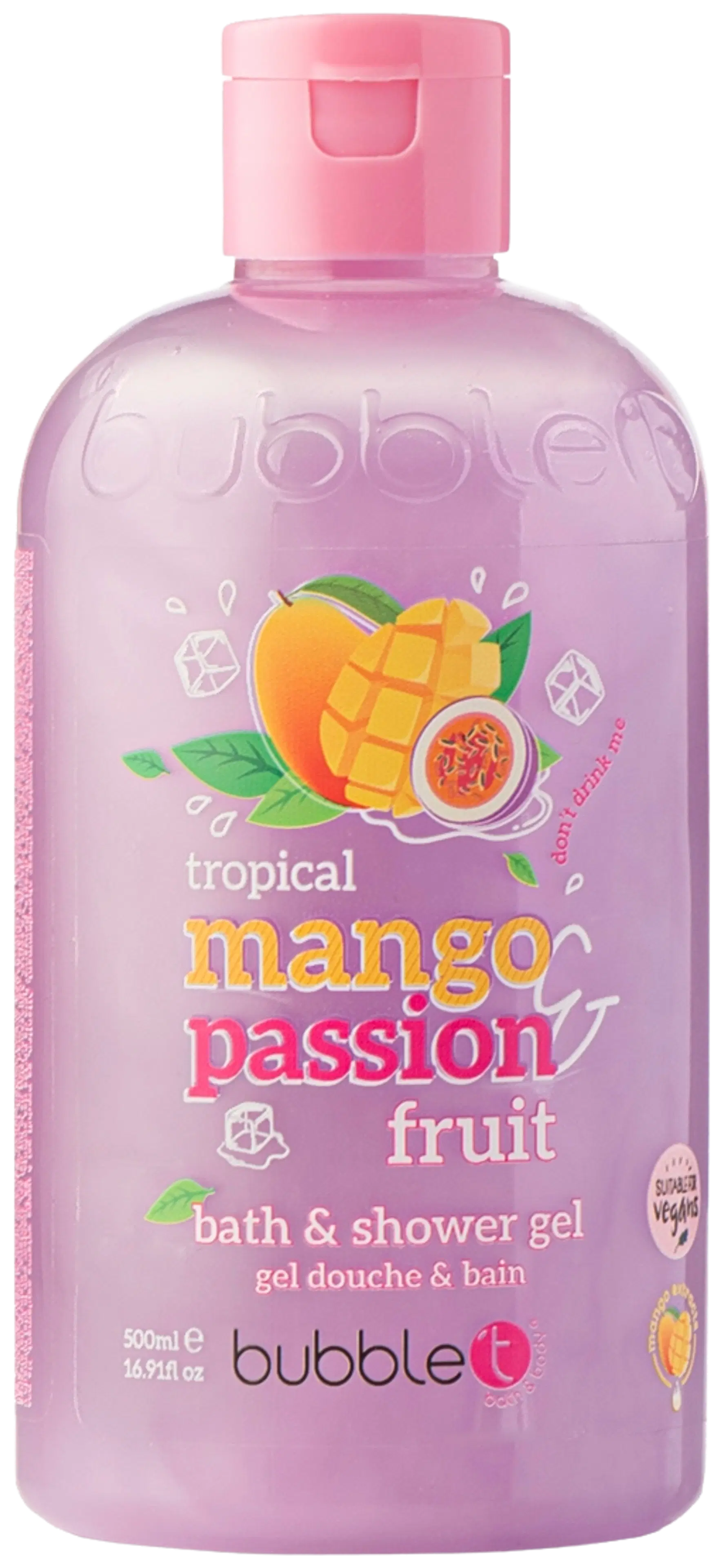 Bubble T Smoothie Mango & Passion Fruit Bath & Shower Gel -suihkugeeli 500 ml