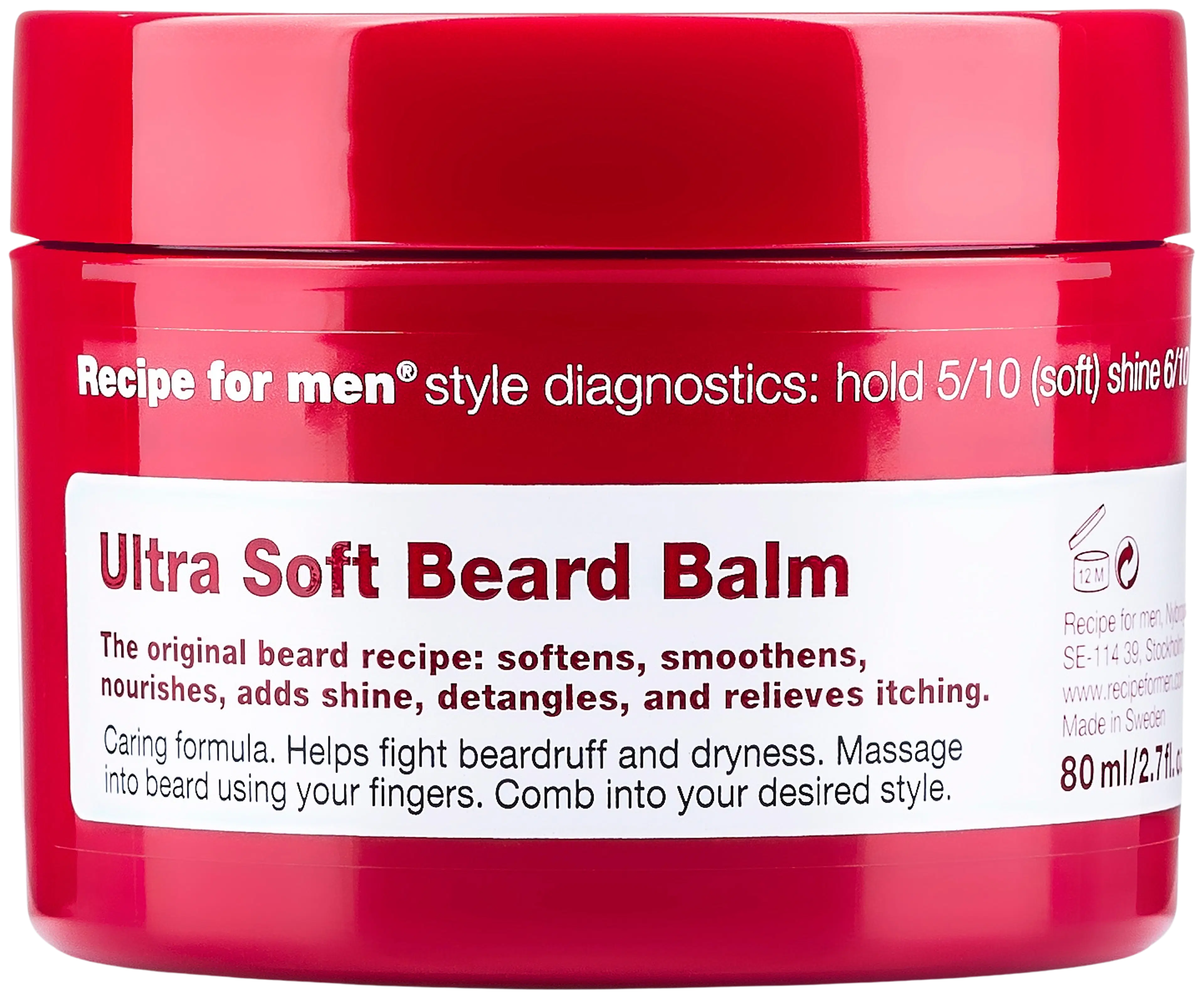 Recipe for Men Ultra Soft Beard Balm partabalsami 80 ml