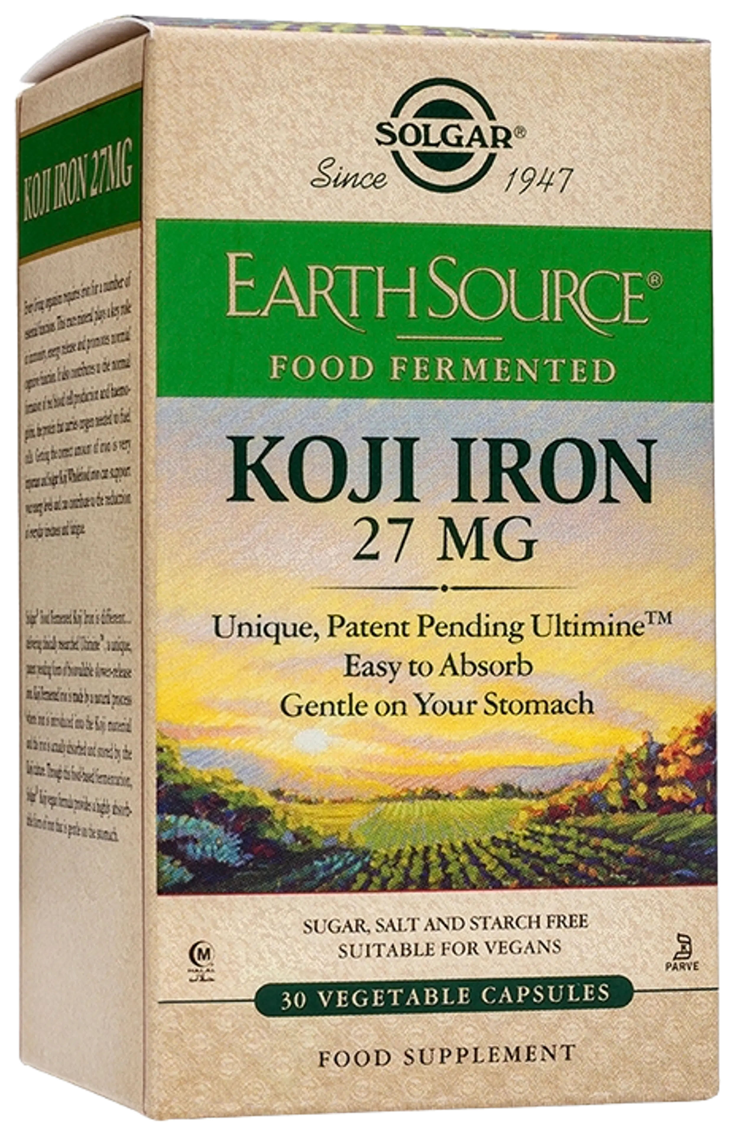 Solgar Fermentoitu Koji rauta 27 mg ravintolisä 30 kaps.