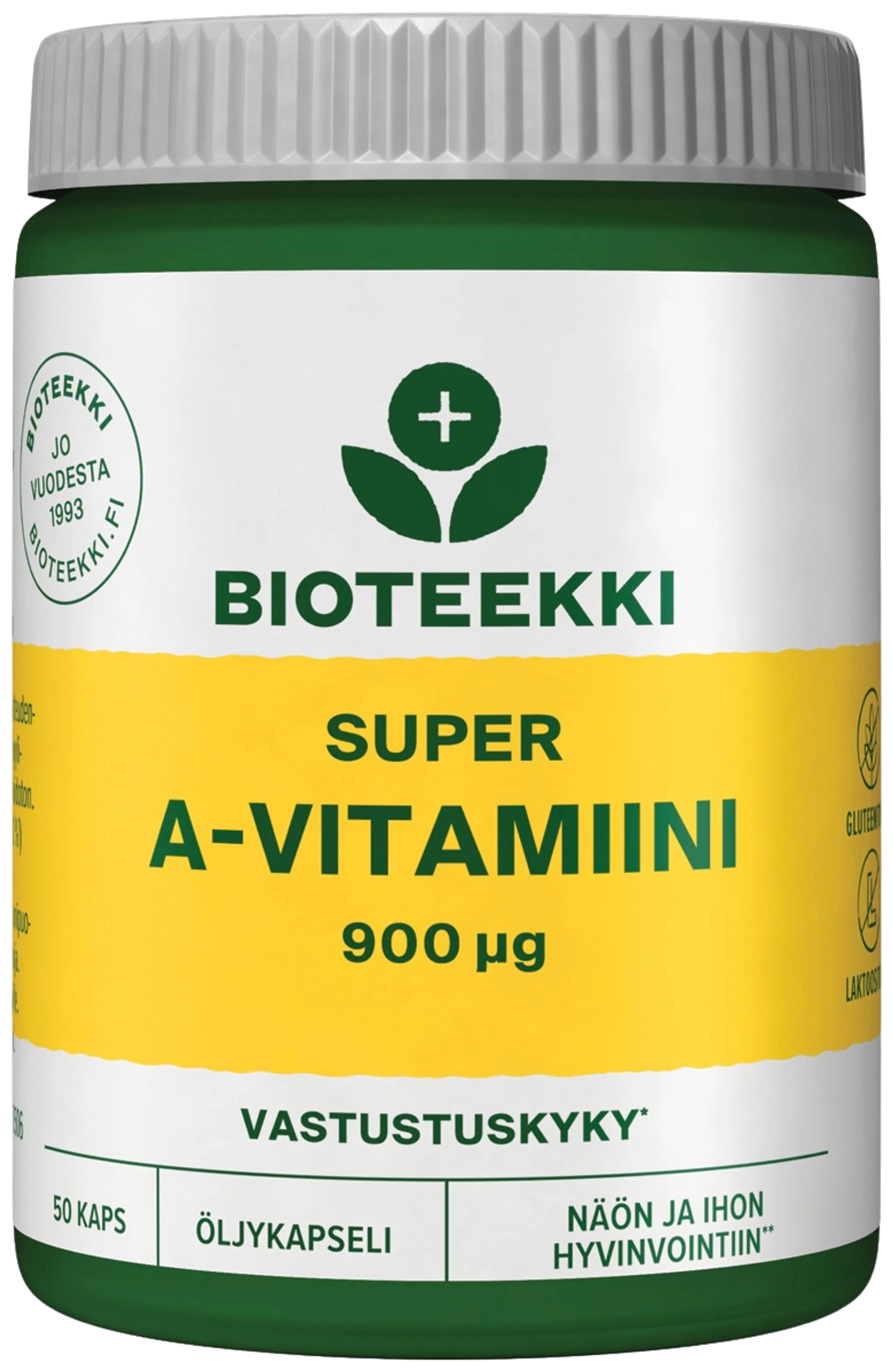 Bioteekki Super A-vitamiini ravintolisä 50 kaps.