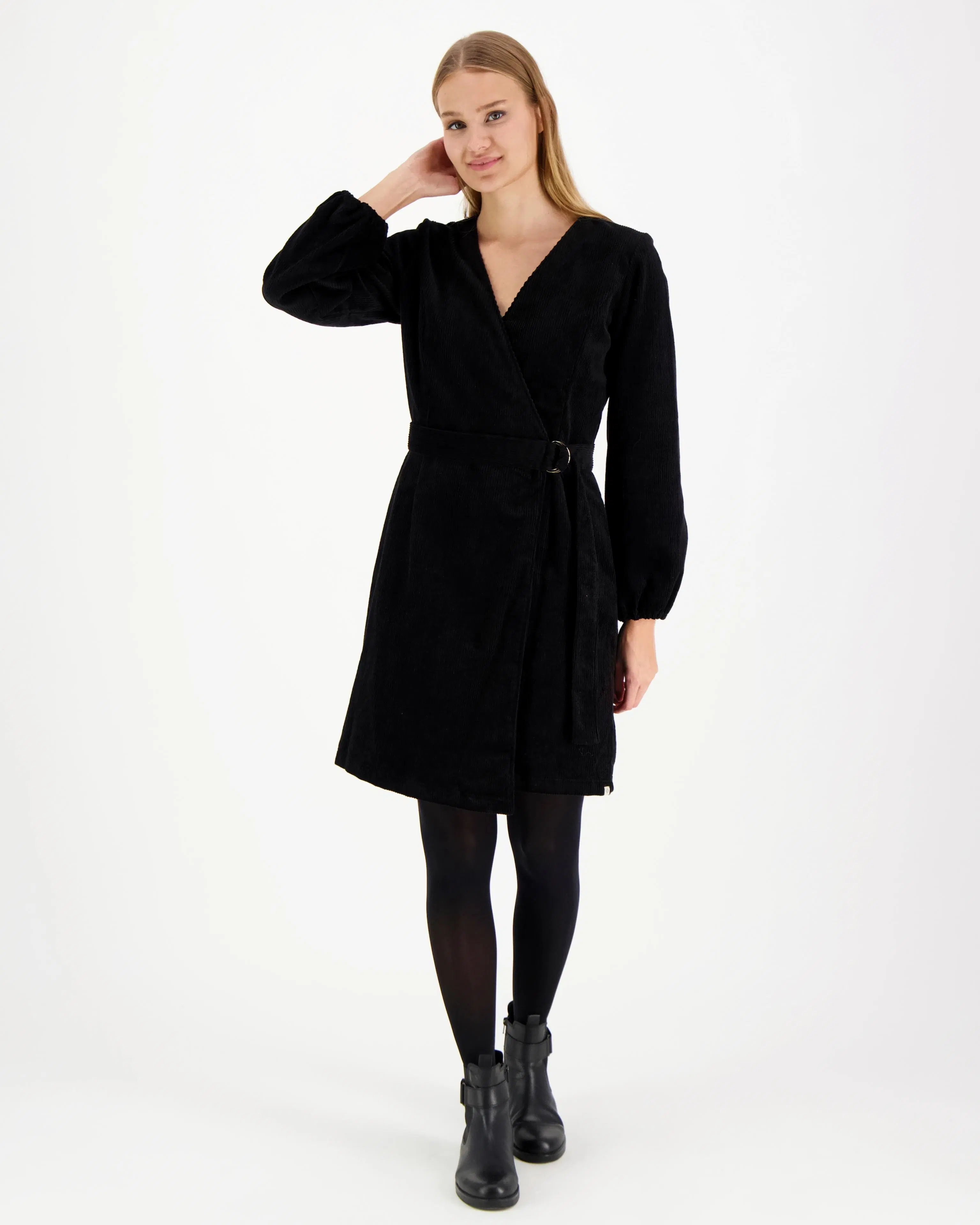Kaiko Corduroy Wrap Dress mekko