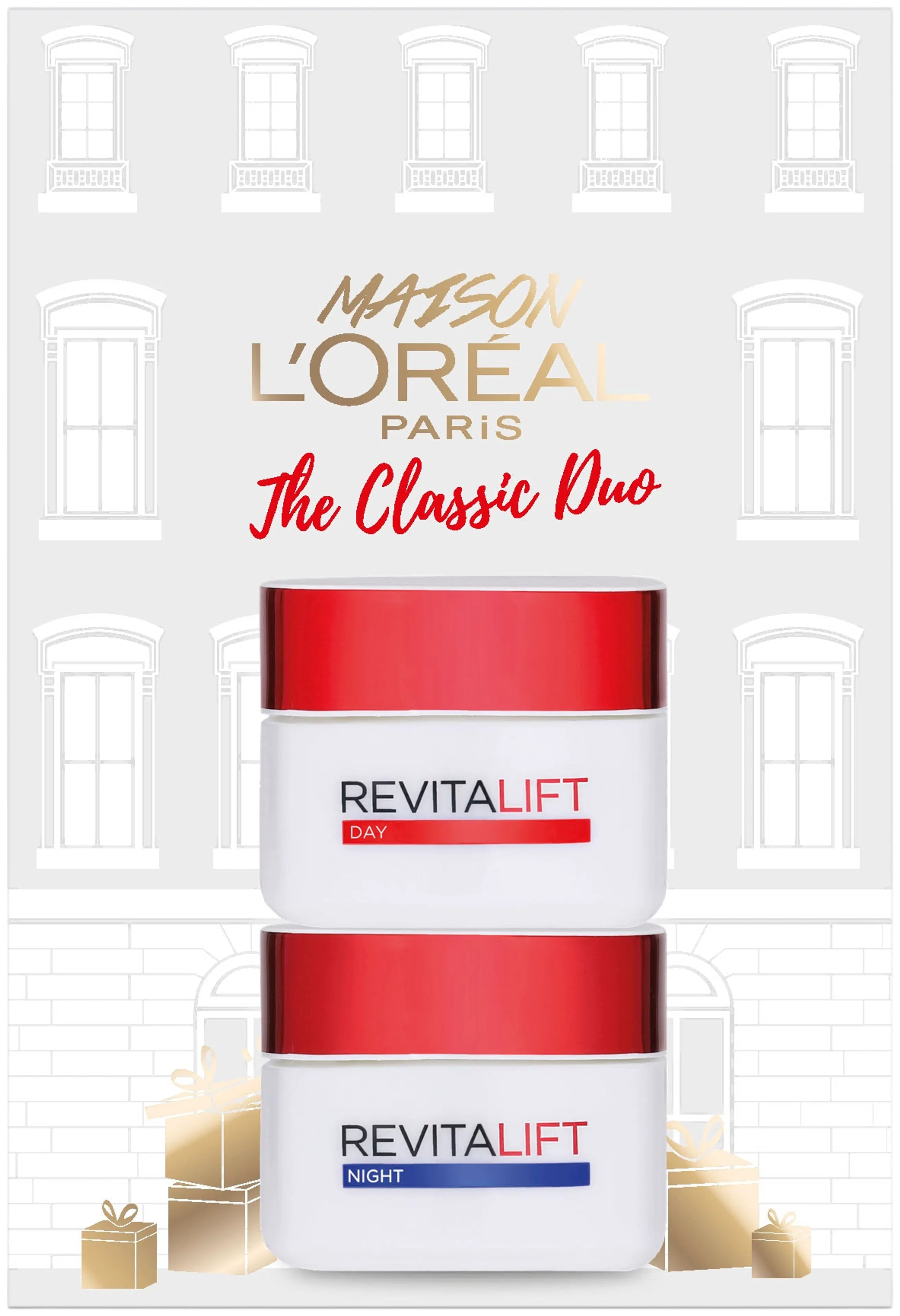 L'Oréal Paris Classic Duo lahjapakkaus - päivävoide 50 ml ja yövoide 50 ml