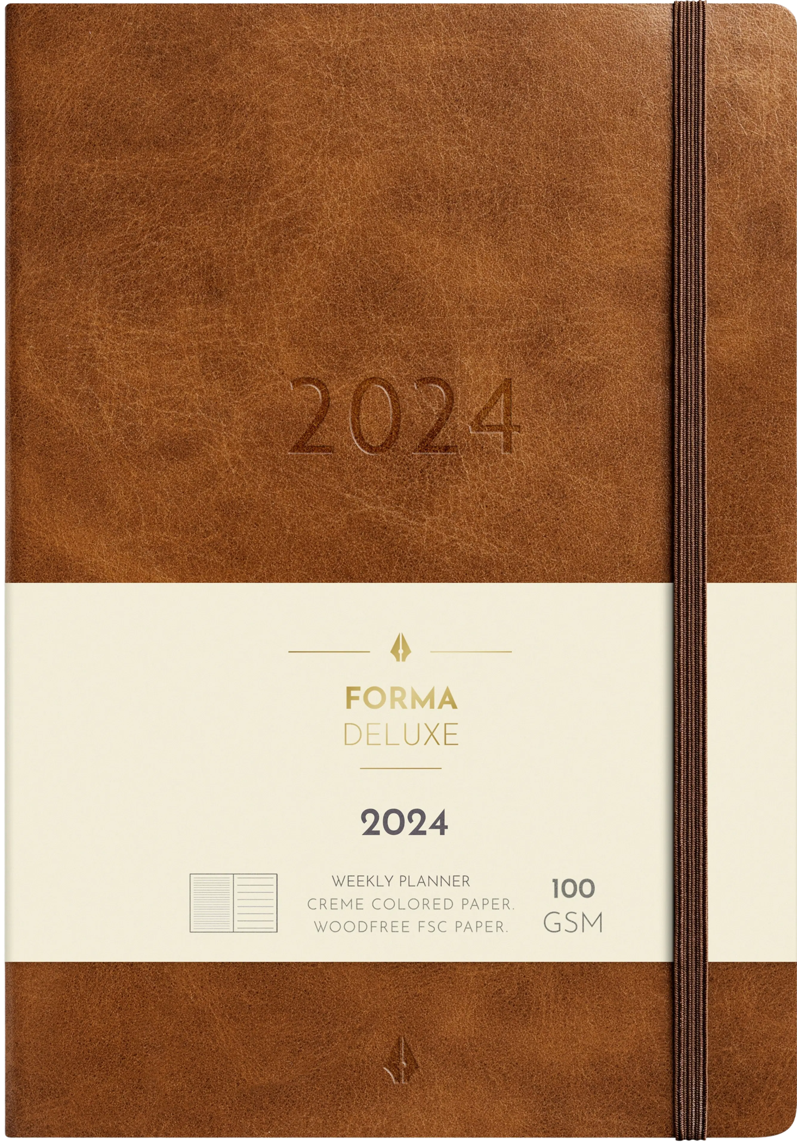 Burde kalenteri 2024 Business Forma Deluxe ruskea