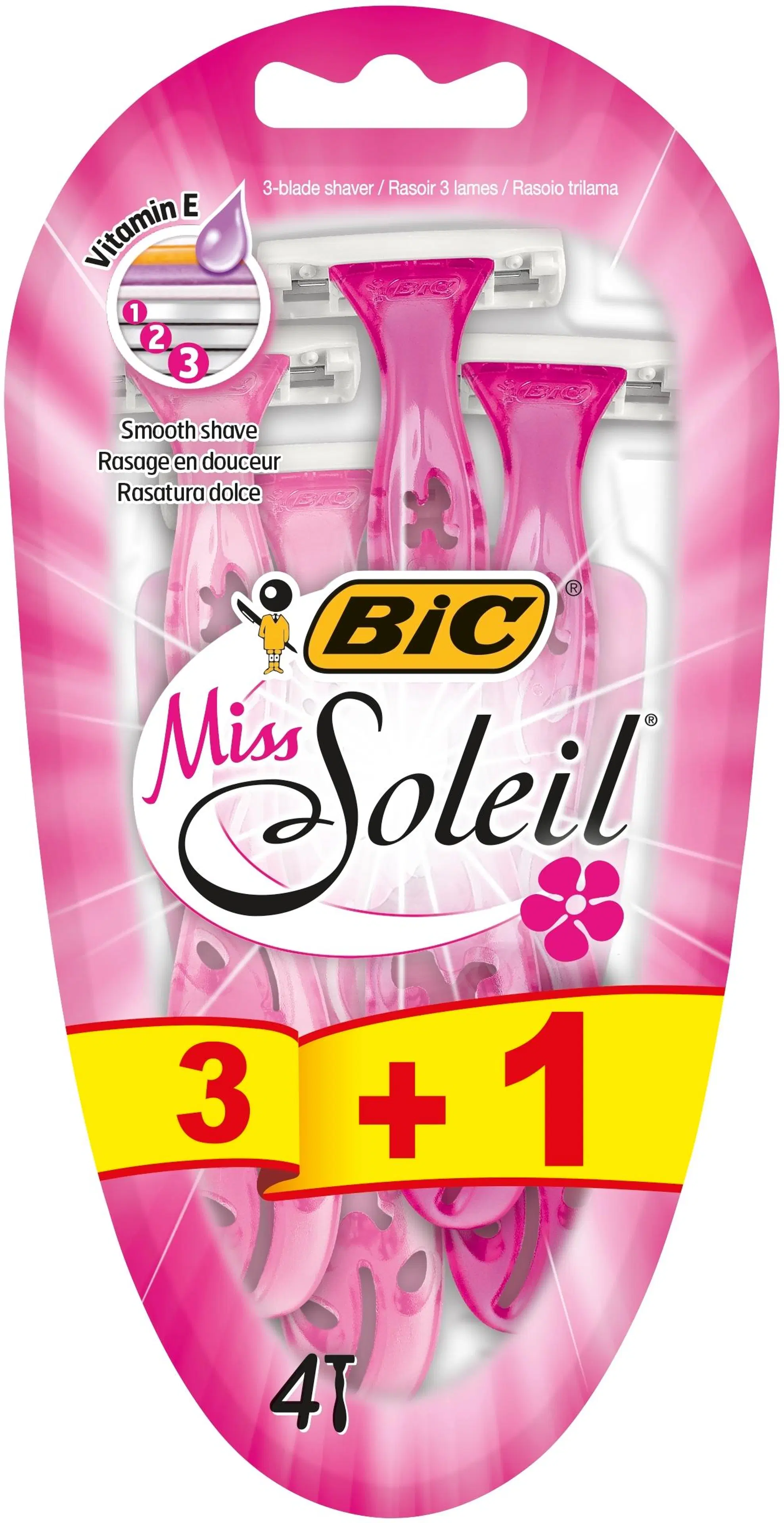 BIC varsiterä Miss Soleil 3+1-pack