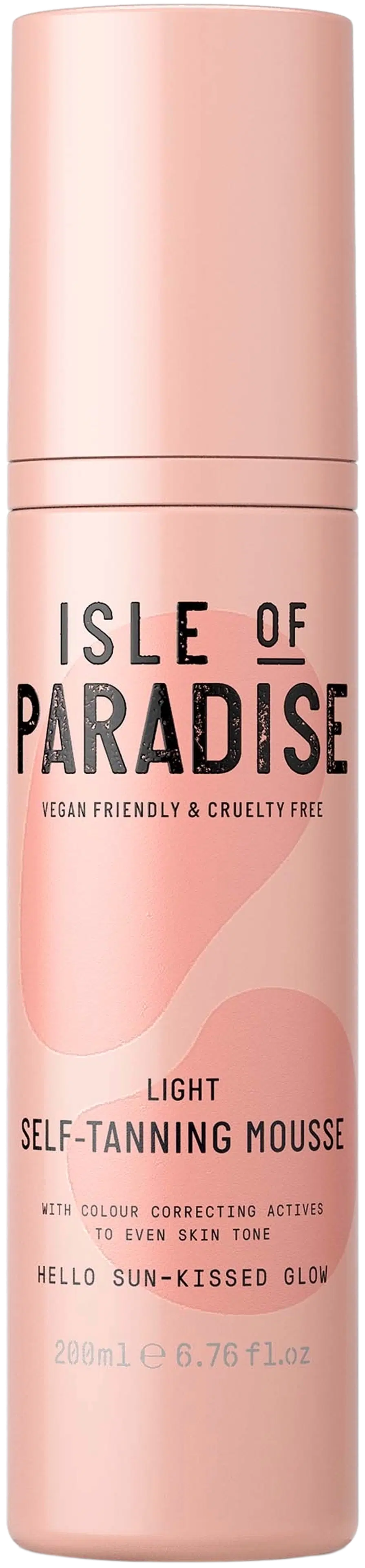 Isle of Paradise Light Self-Tanning Mousse itseruskettava vaahto karttavärillä kasvoille ja vartalolle 200ml