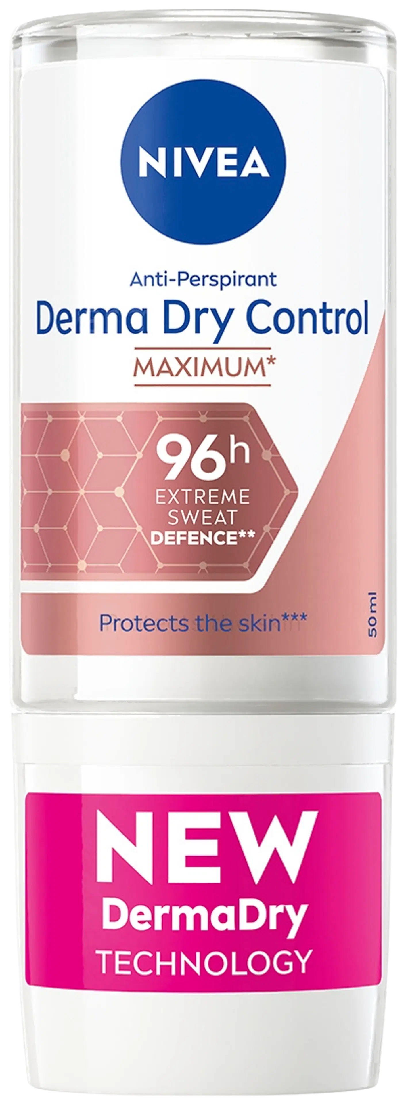 NIVEA 50ml Derma Dry Control Maximum Roll-on -antiperspirantti