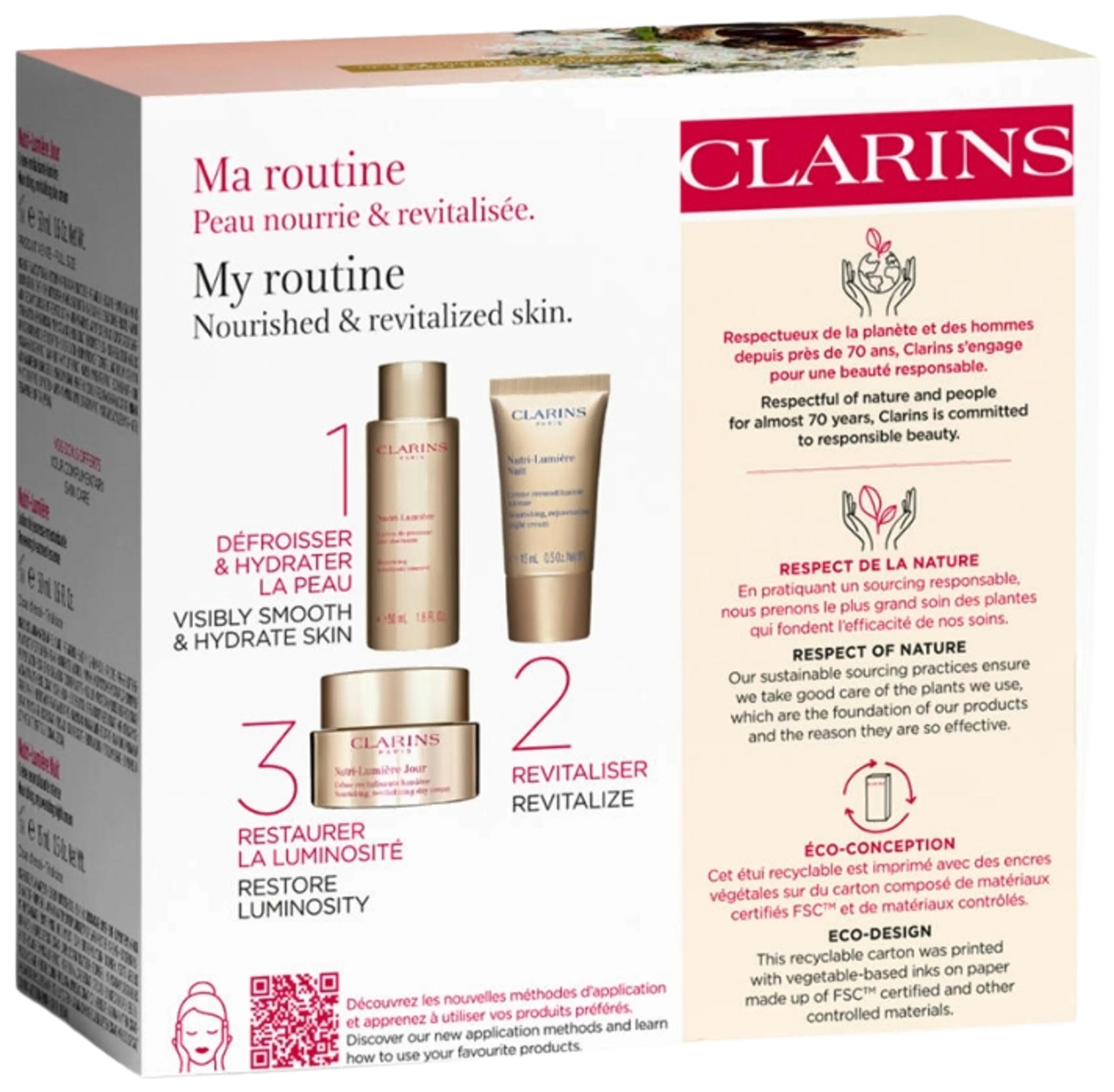 Clarins Nutri-Lumière ihonhoitopakkaus