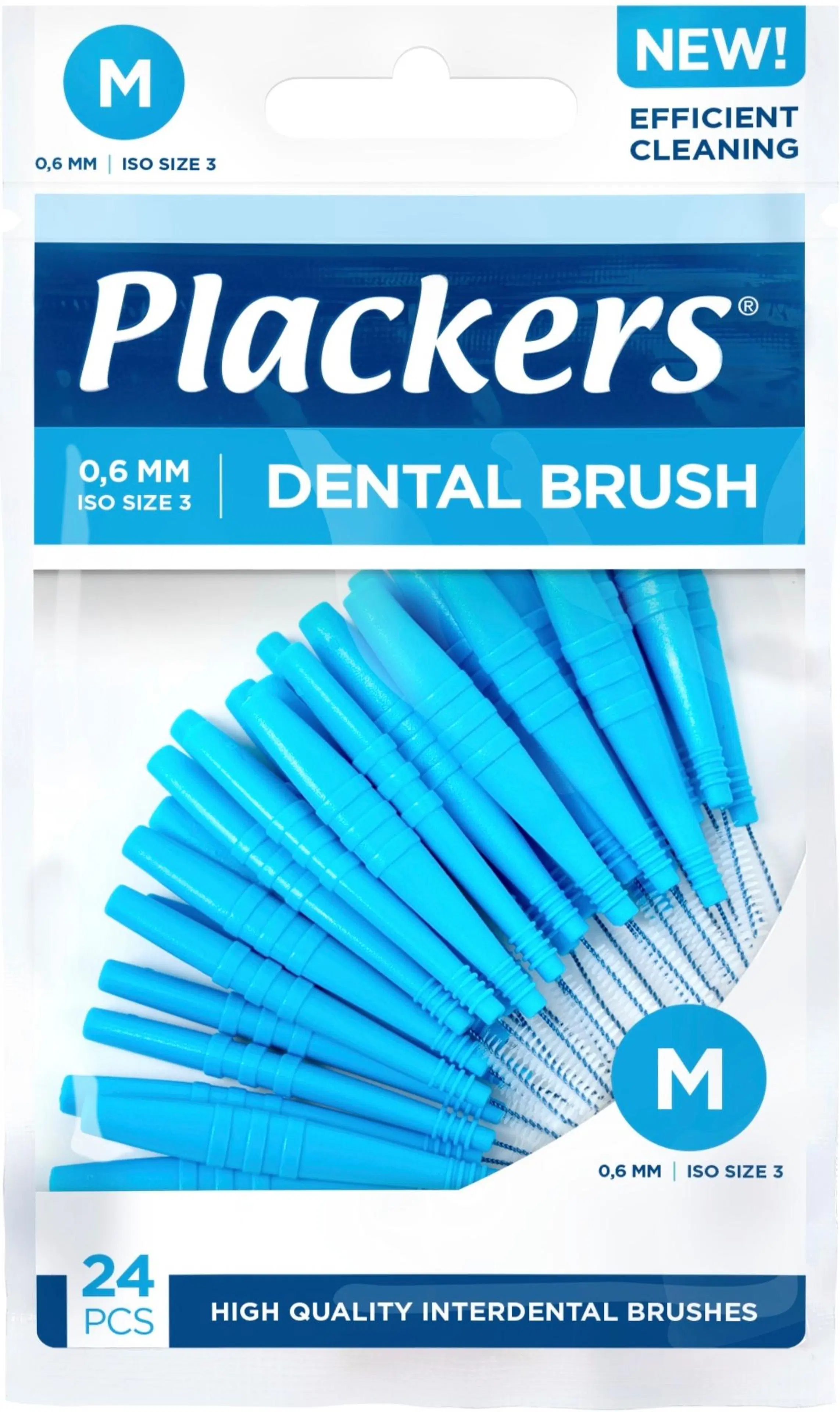 Plackers Dental Brush hammasväliharja M 0,6mm 24kpl