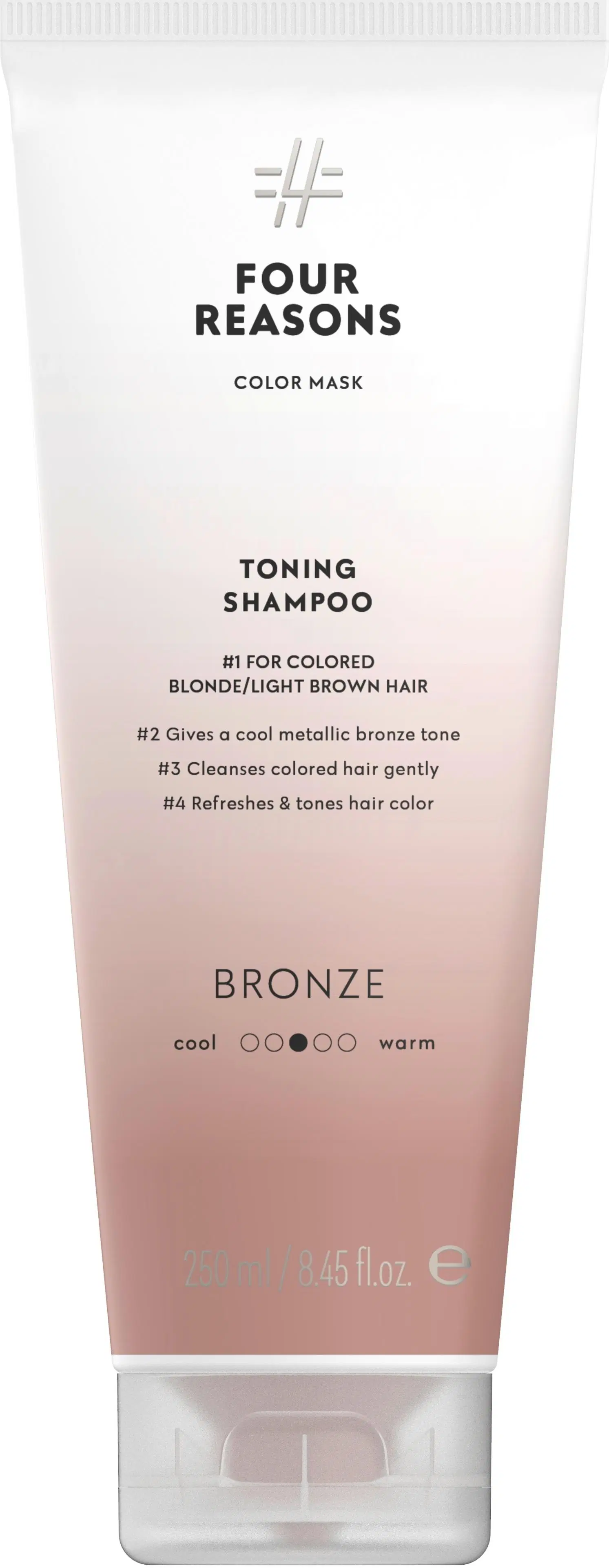 Four Reasons Color Mask Toning Shampoo Bronze sävyttävä shampoo 250 ml