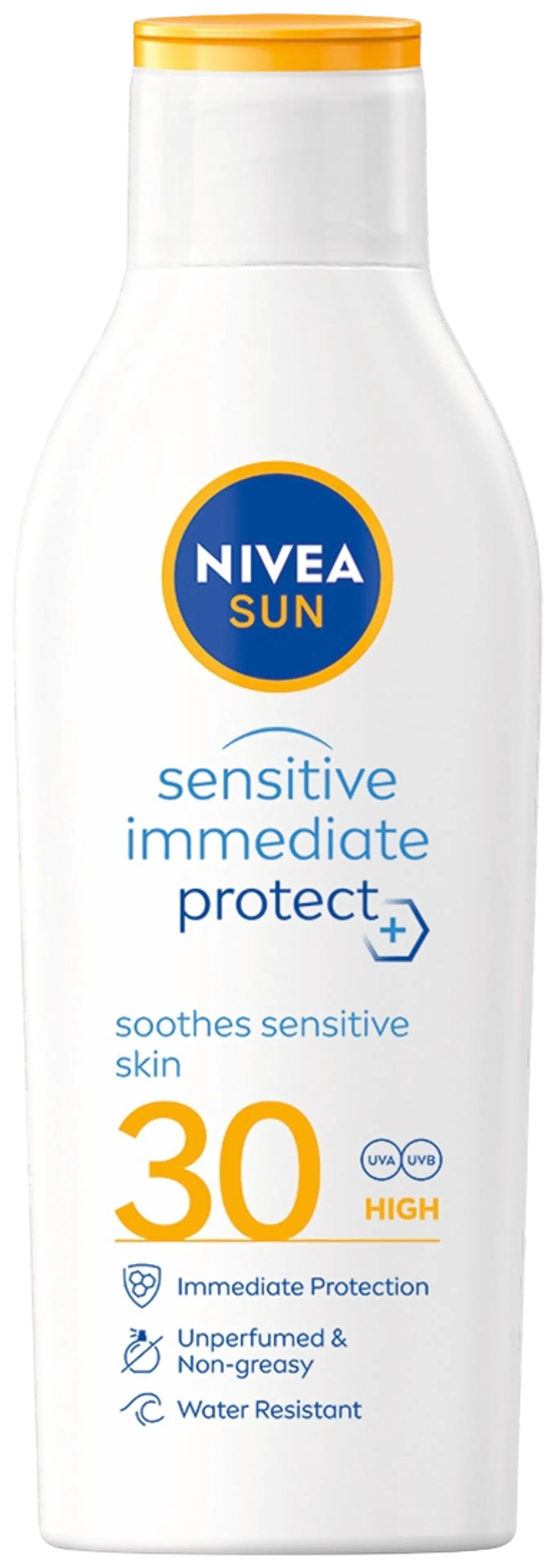 NIVEA SUN 200ml Sensitive Immediate Protect Soothing Sun Lotion SK30 -aurinkosuojavoide