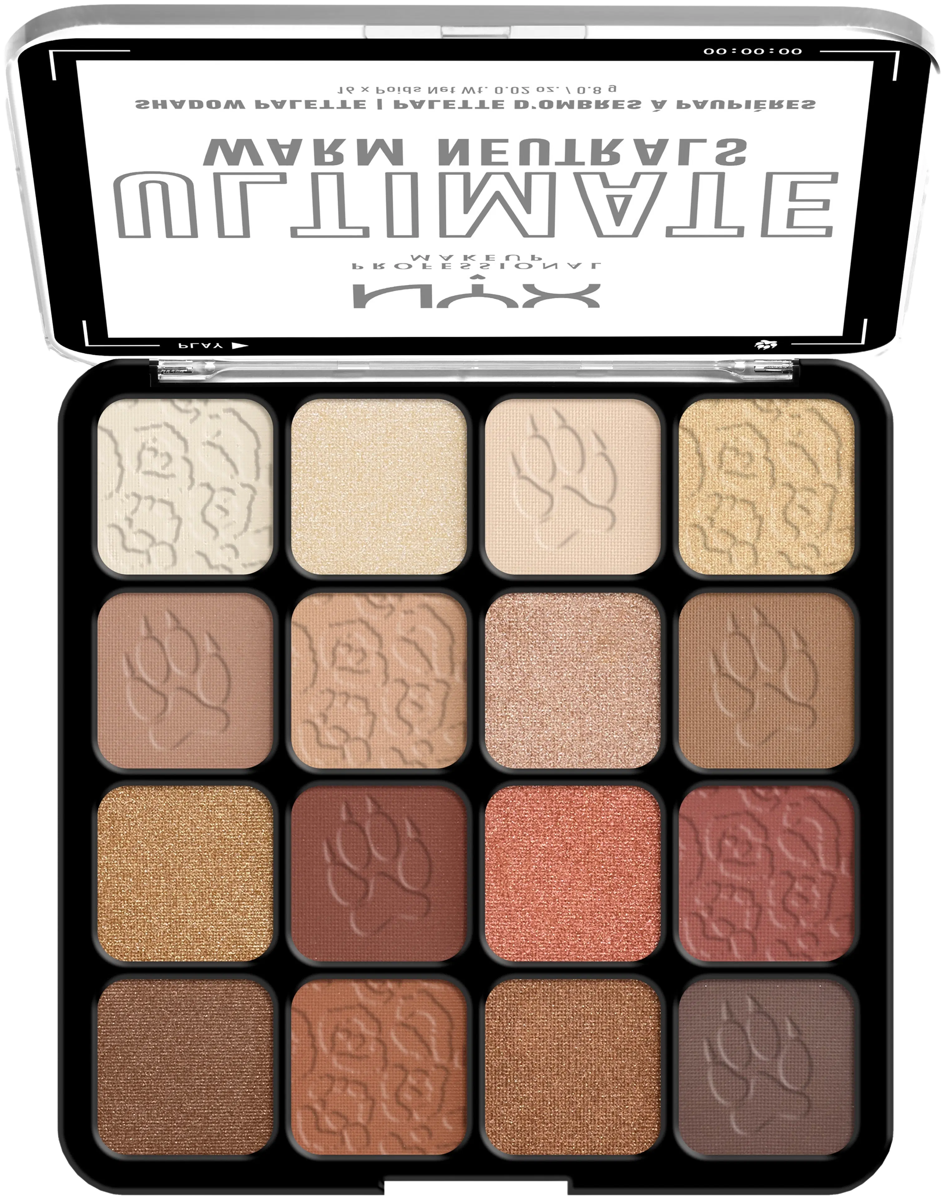 NYX Professional Makeup Ultimate Shadow Palette 05W Warm Neutrals luomiväripaletti 13,28 g