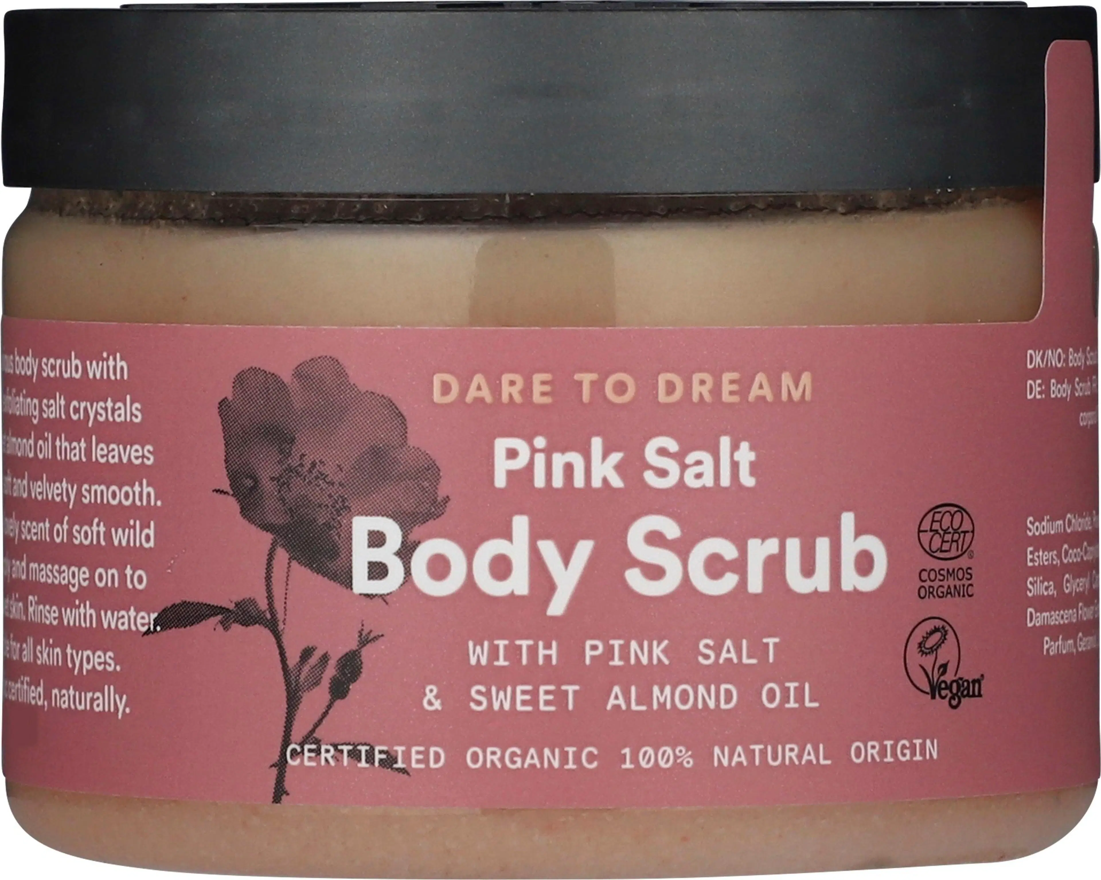 URTEKRAM Luomu Soft Wild Rose Pink Salt Vartalokuorinta 150ml
