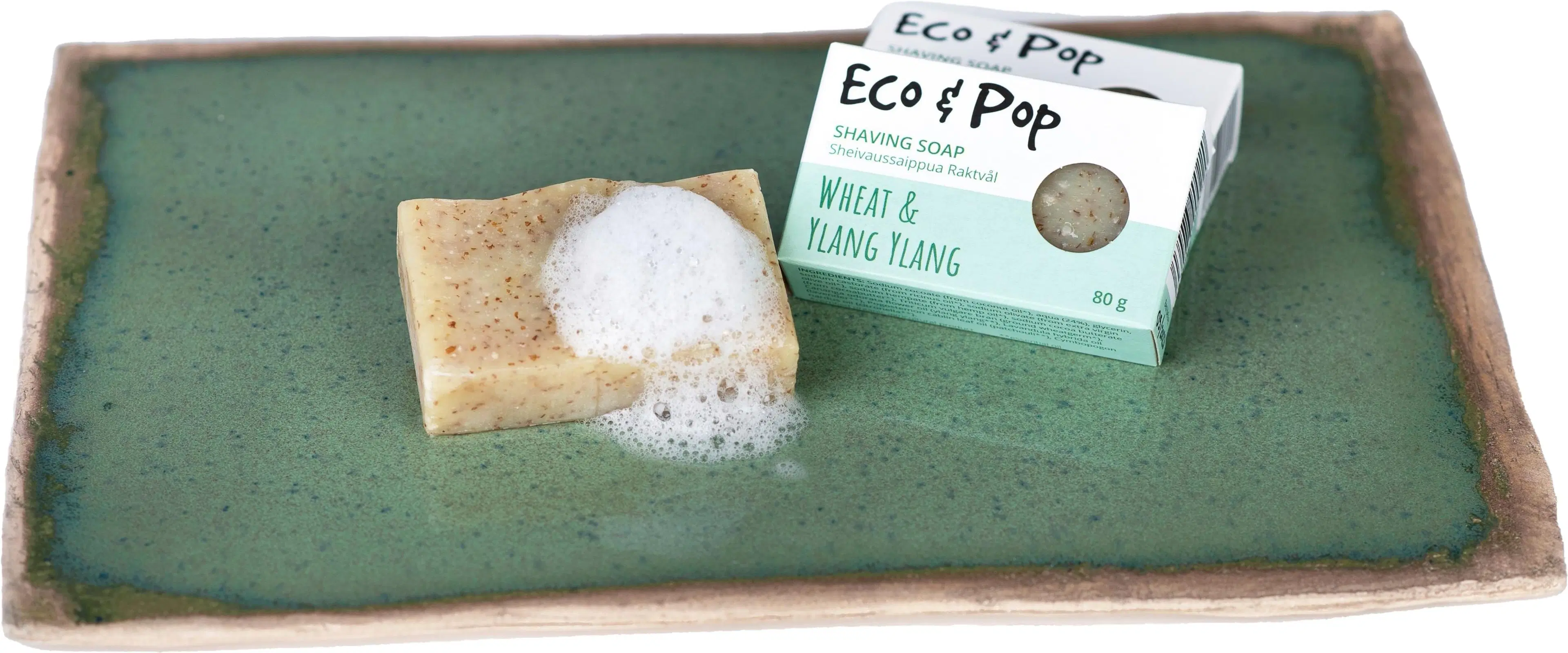 Eco & Pop Sheivaus-/suihkusaippua vehnä-ylang ylang 80 g