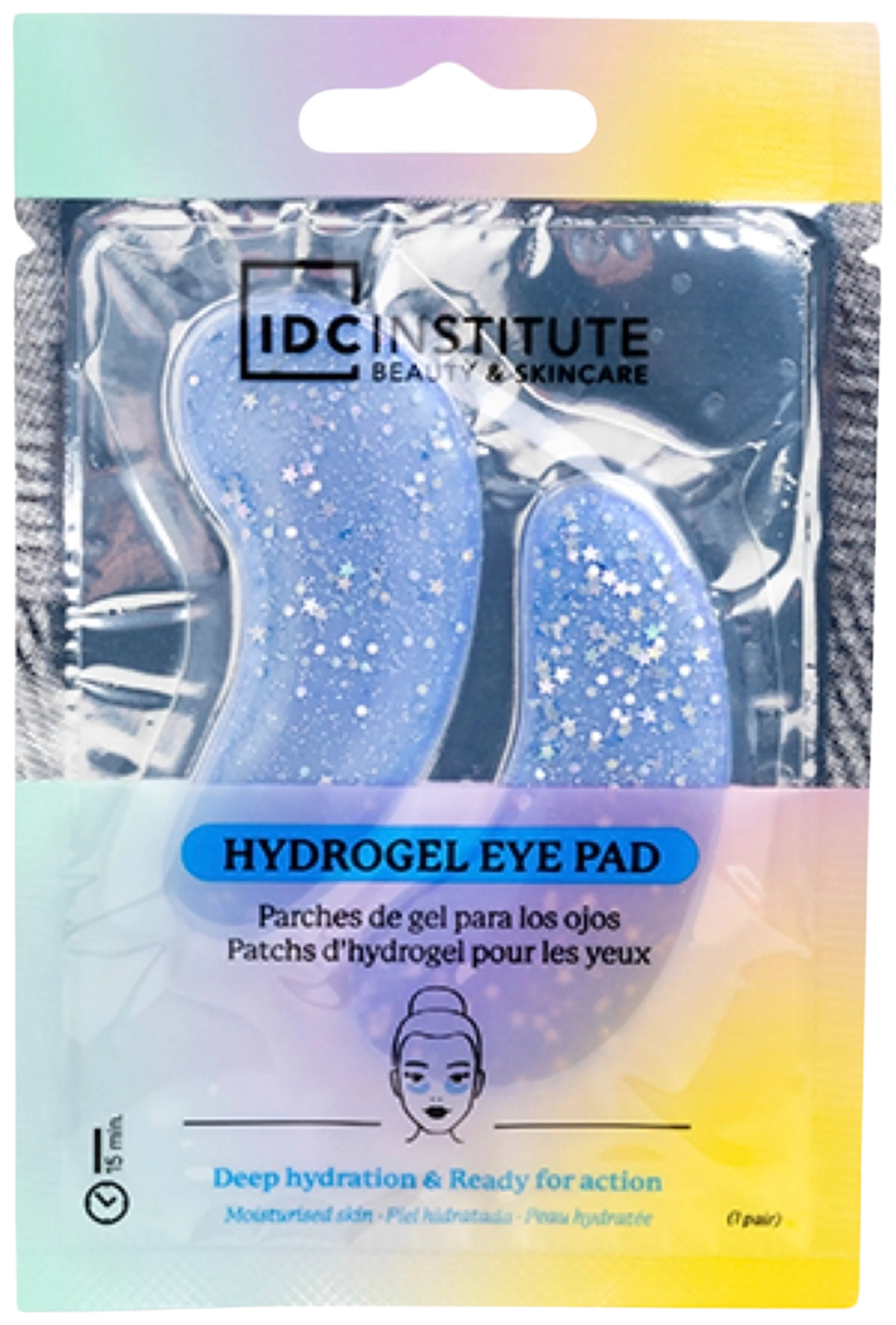 IDC Institute Glitter silmänaluslaput Blue 1 pari