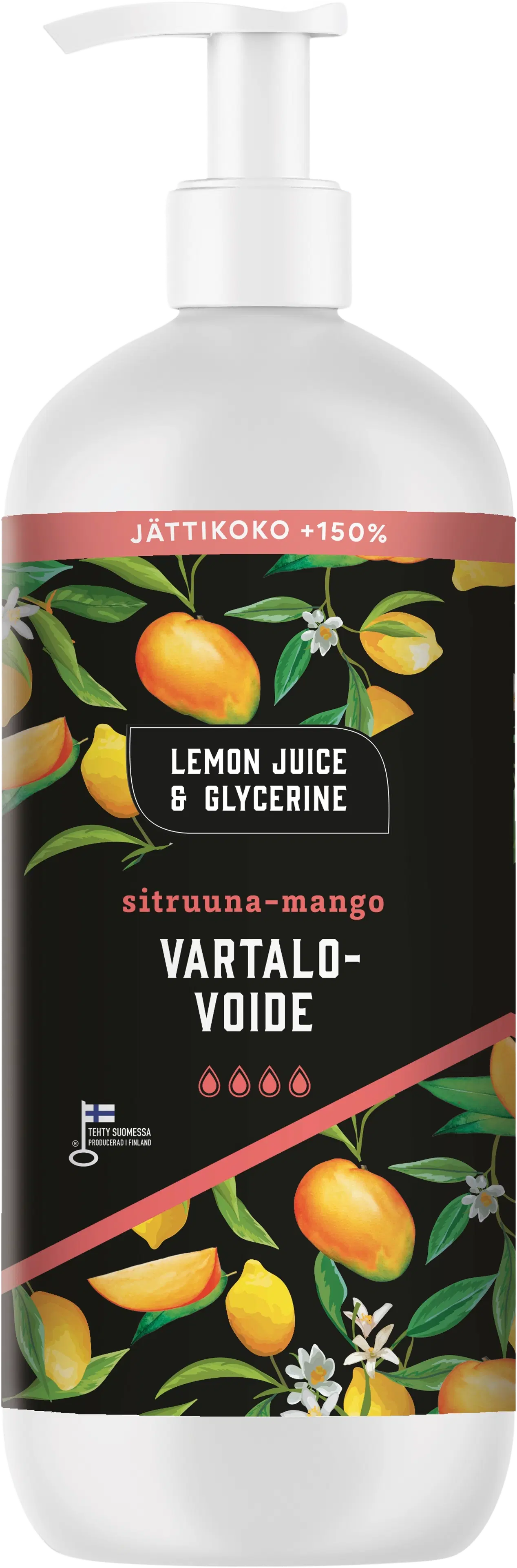 Lemon Juice & Glycerine Vartalovoide Sitruuna-Mango 500ml