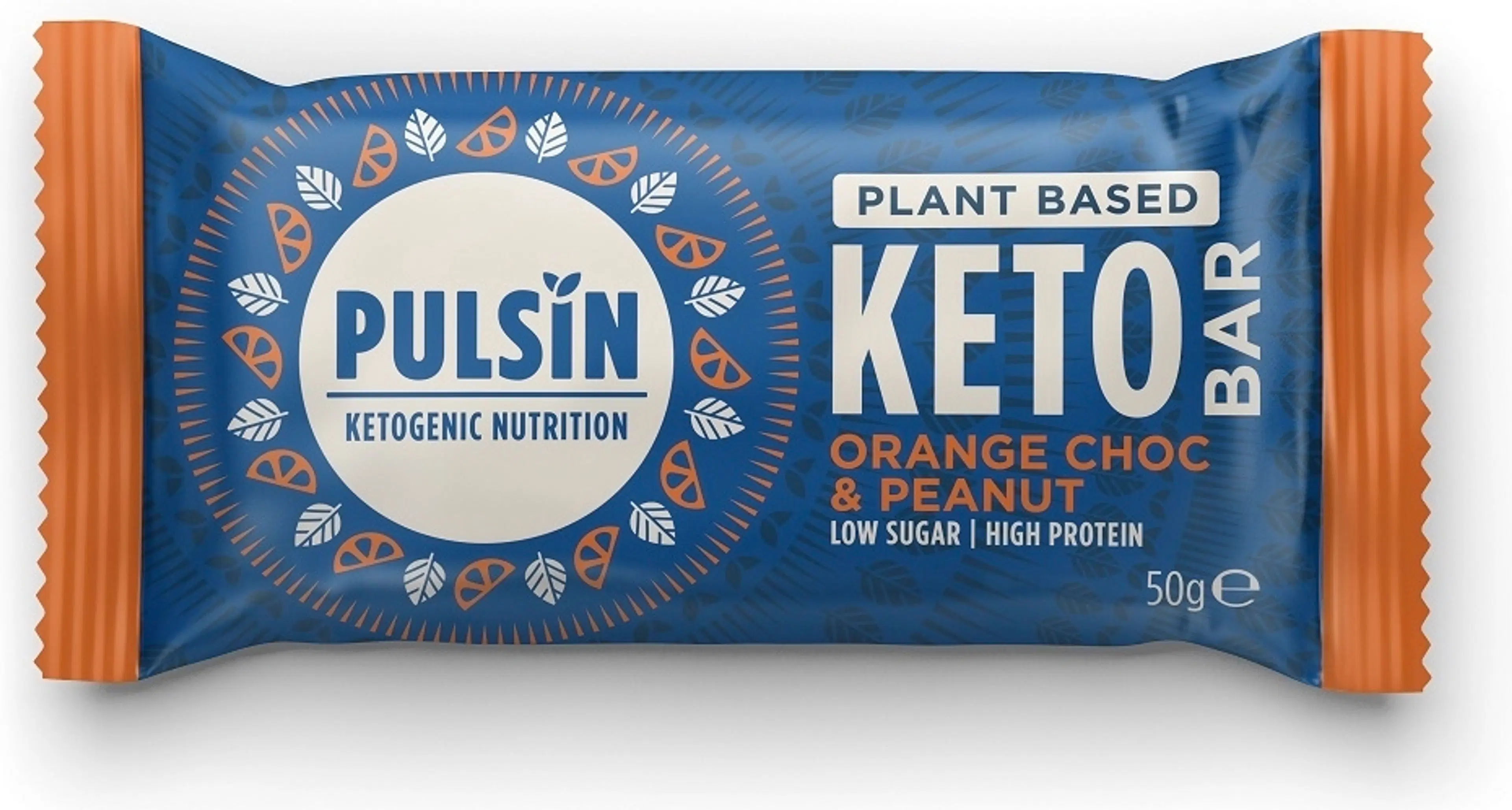 Pulsin Appelsiinisuklaa & maapähkinä keto-proteiinipatukka 50g