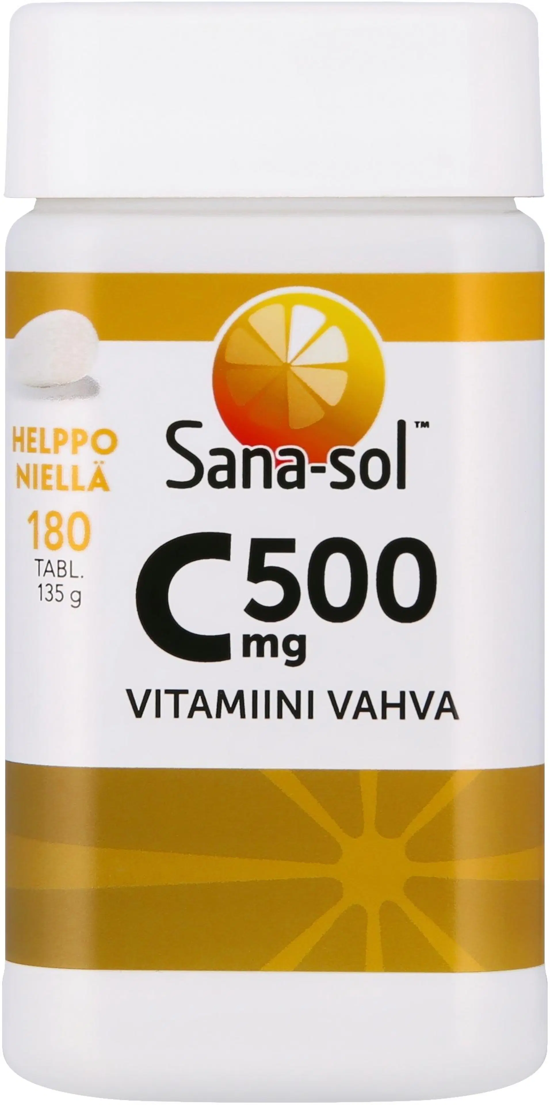 Sana-sol C-vitamiini 500mg tabletti ravintolisä 180tabl