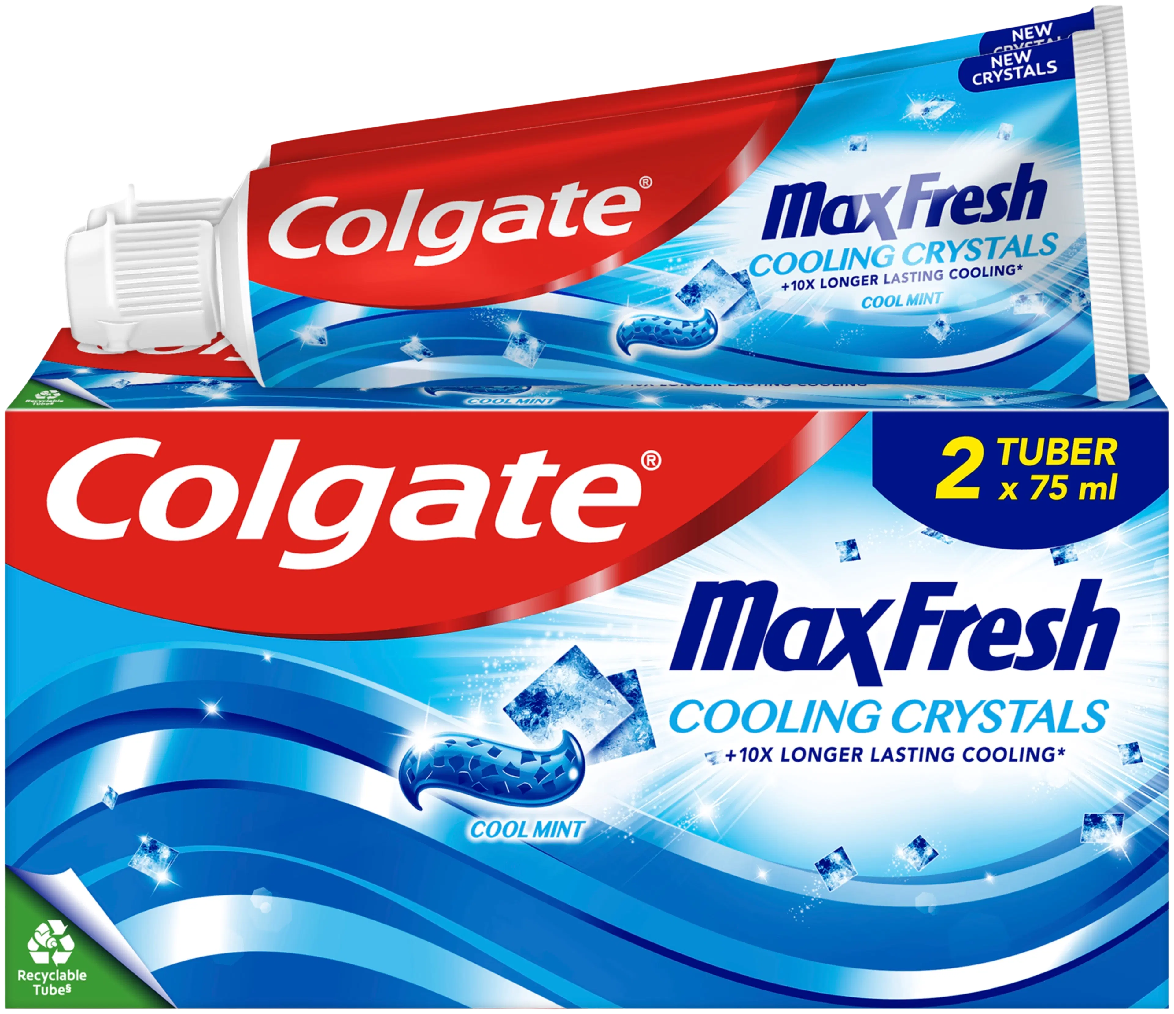 Colgate Max Fresh Cooling Crystals hammastahna 2x75ml