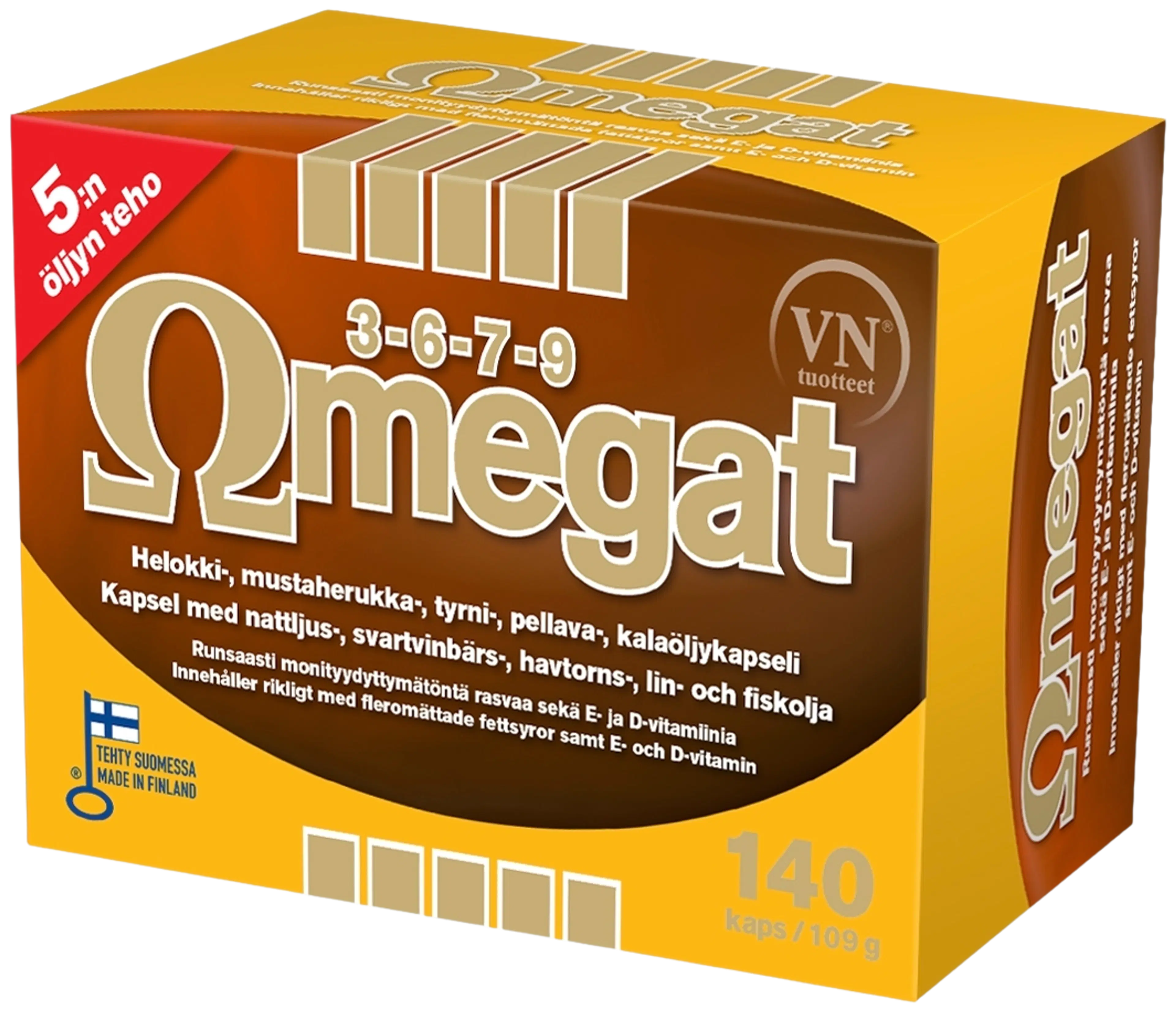 Omegat 3-6-7-9 140 kaps Via Naturale